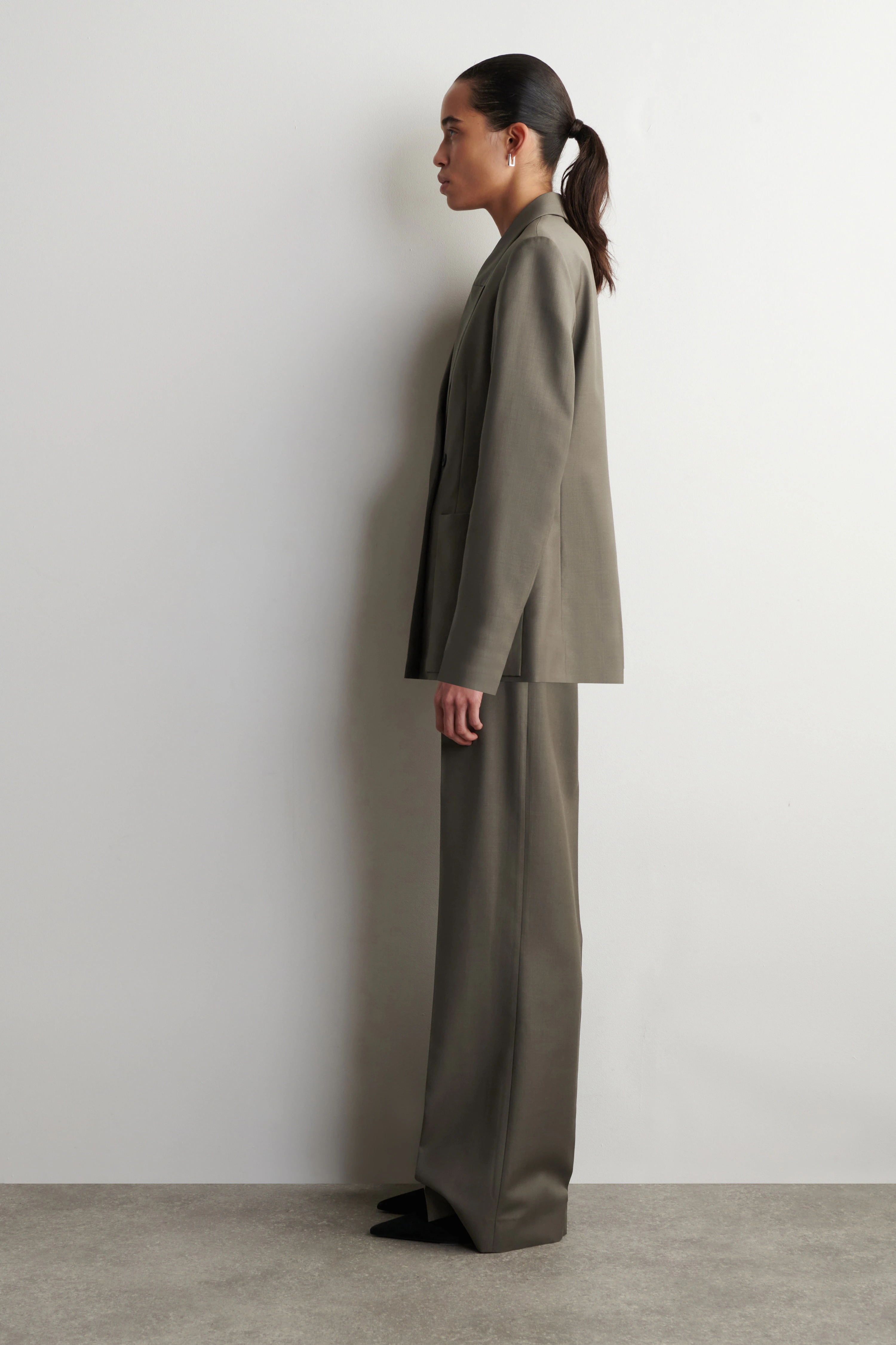 DOUBLE-BREASTED WOOL-TWILL BLAZER - 5