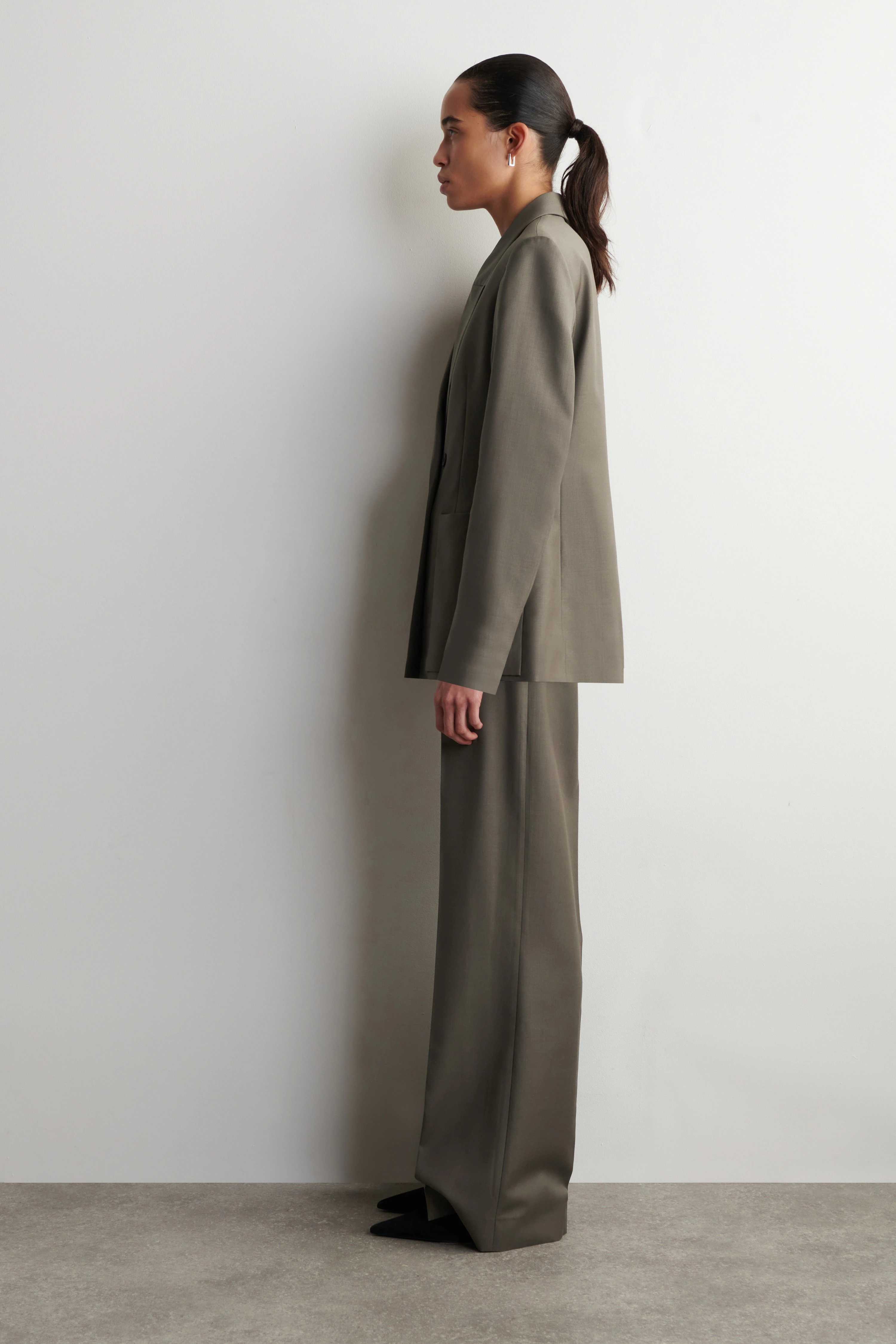DOUBLE-BREASTED WOOL-TWILL BLAZER - 5