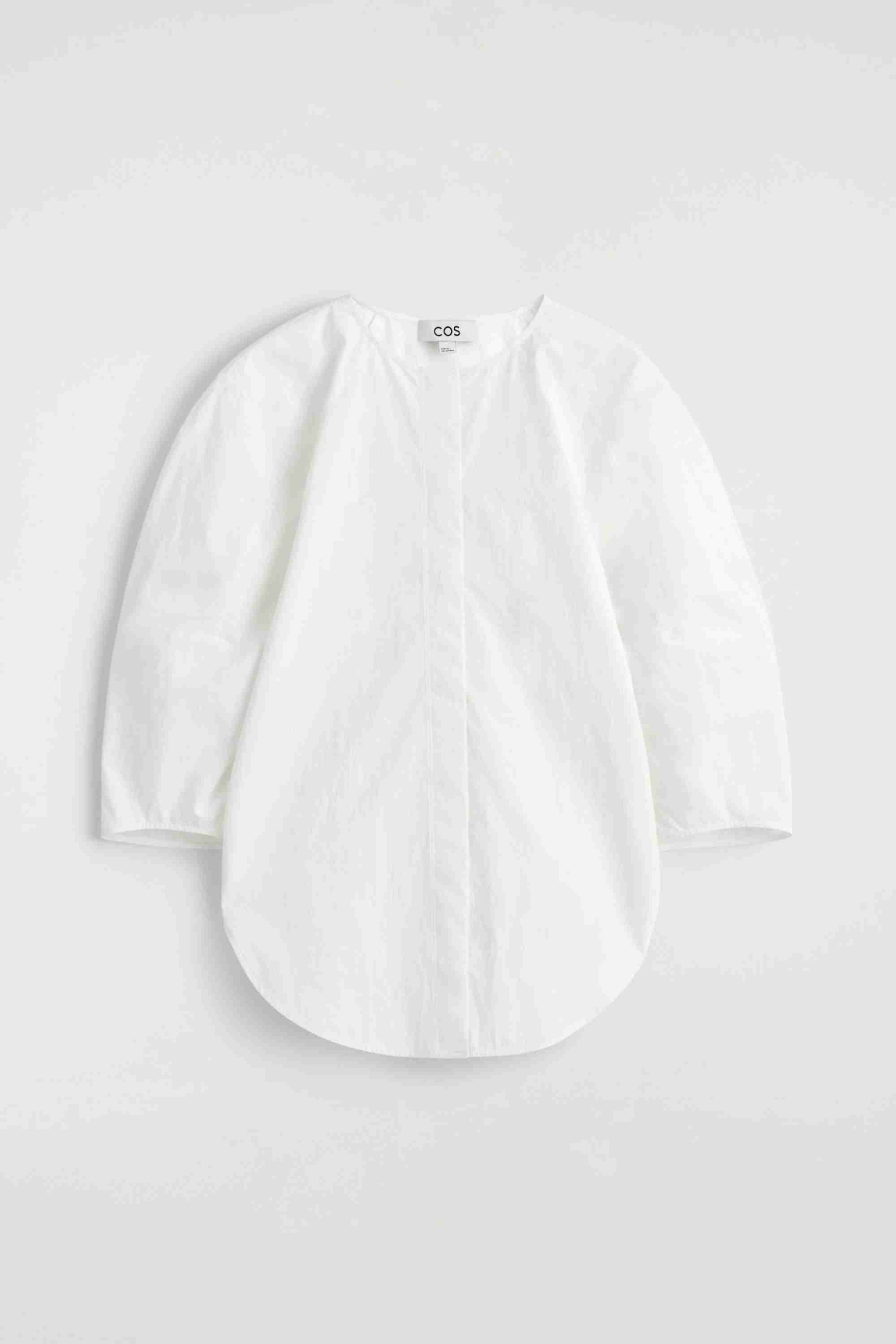 SCULPTURAL PIMA COTTON-POPLIN BLOUSE - 6
