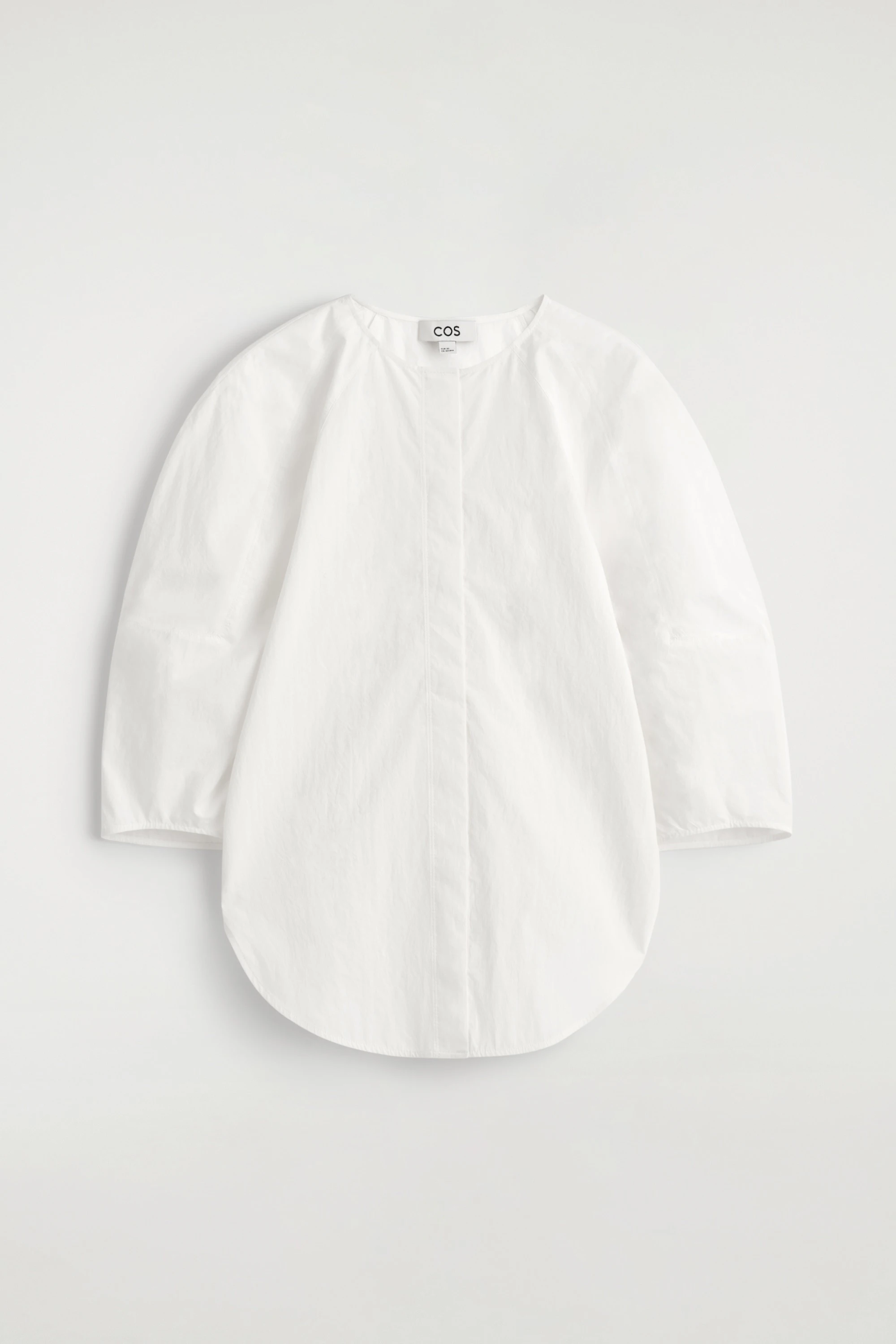 SCULPTURAL PIMA COTTON-POPLIN BLOUSE - 6