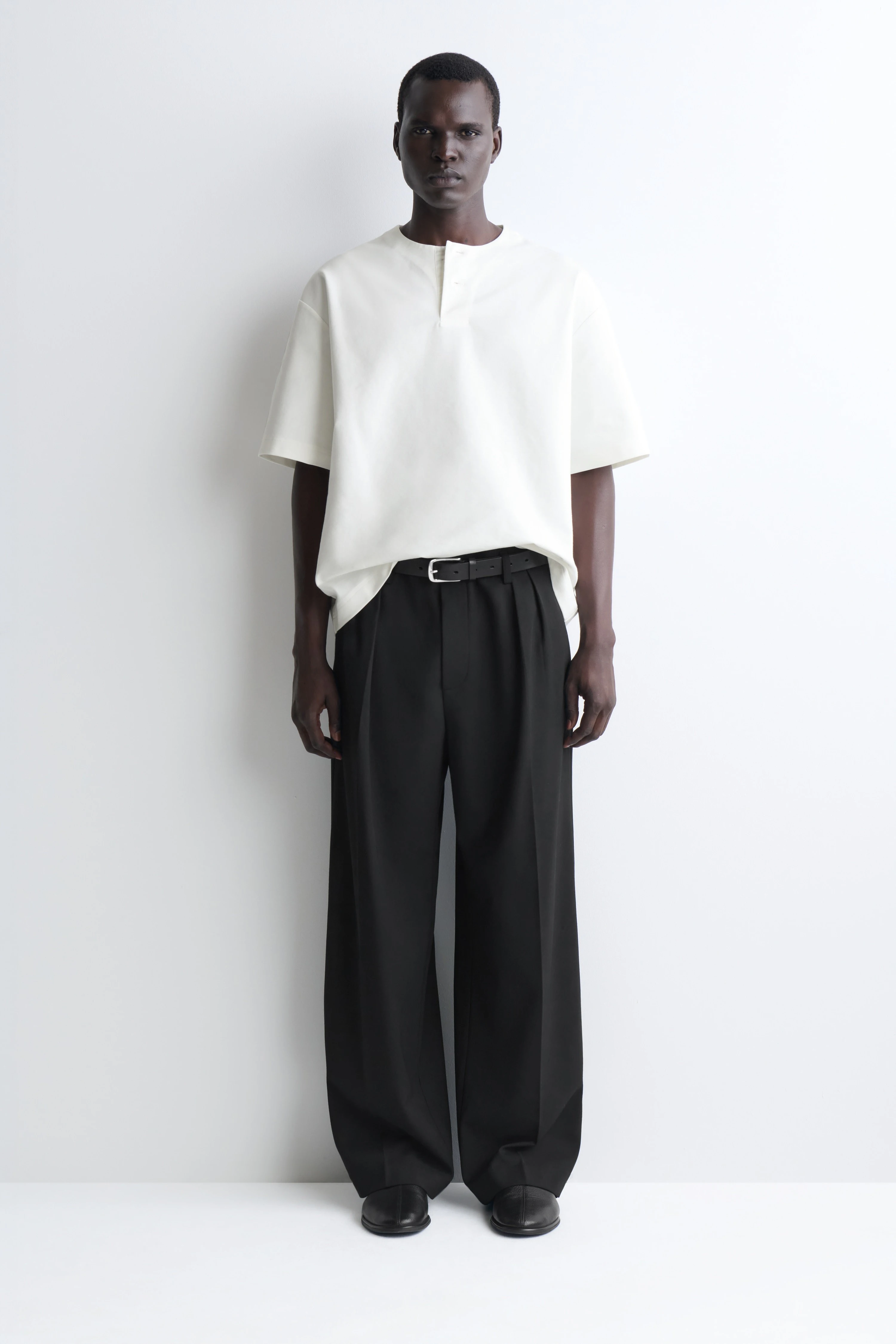 OVERSIZED COTTON-JERSEY HENLEY T-SHIRT - 3
