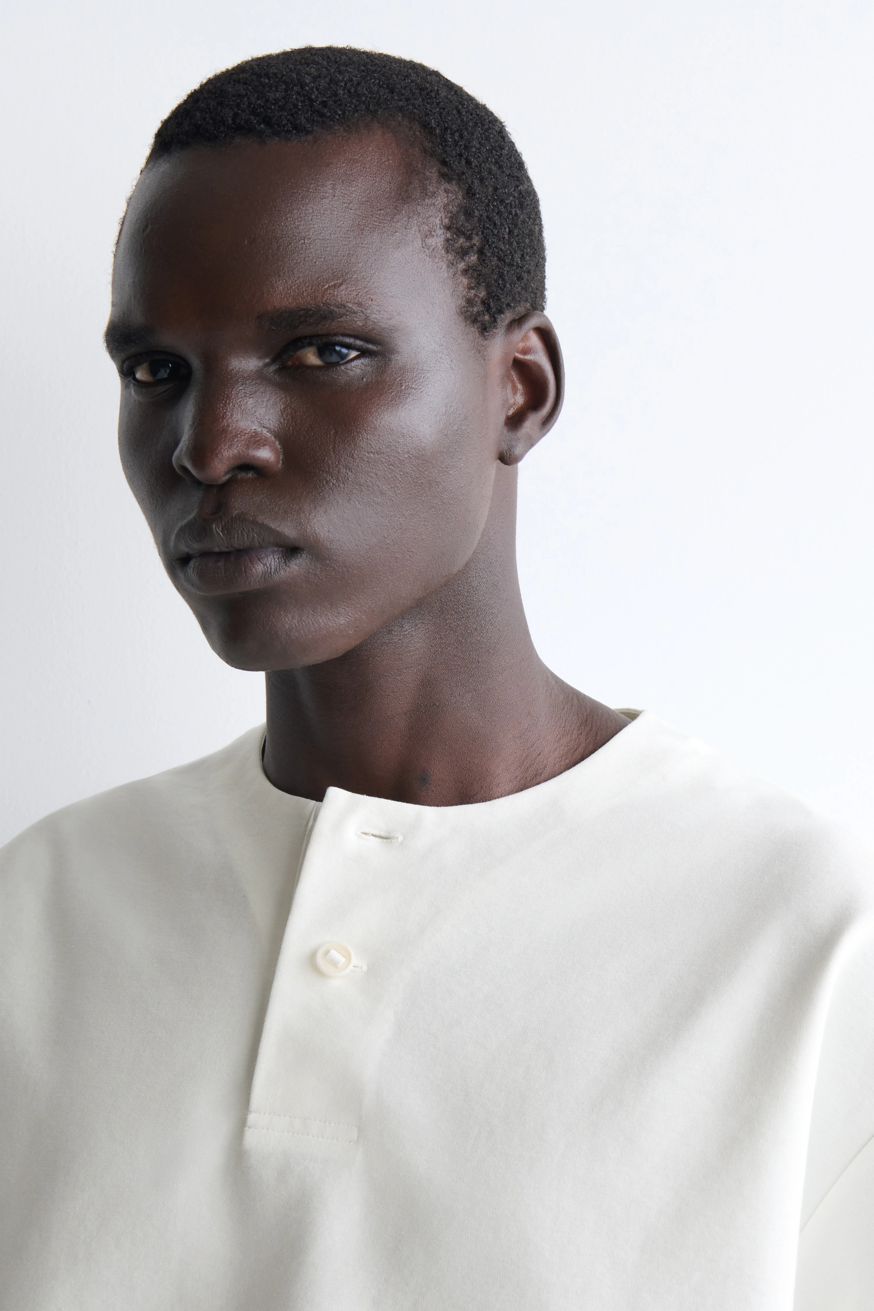 OVERSIZED COTTON-JERSEY HENLEY T-SHIRT - 5