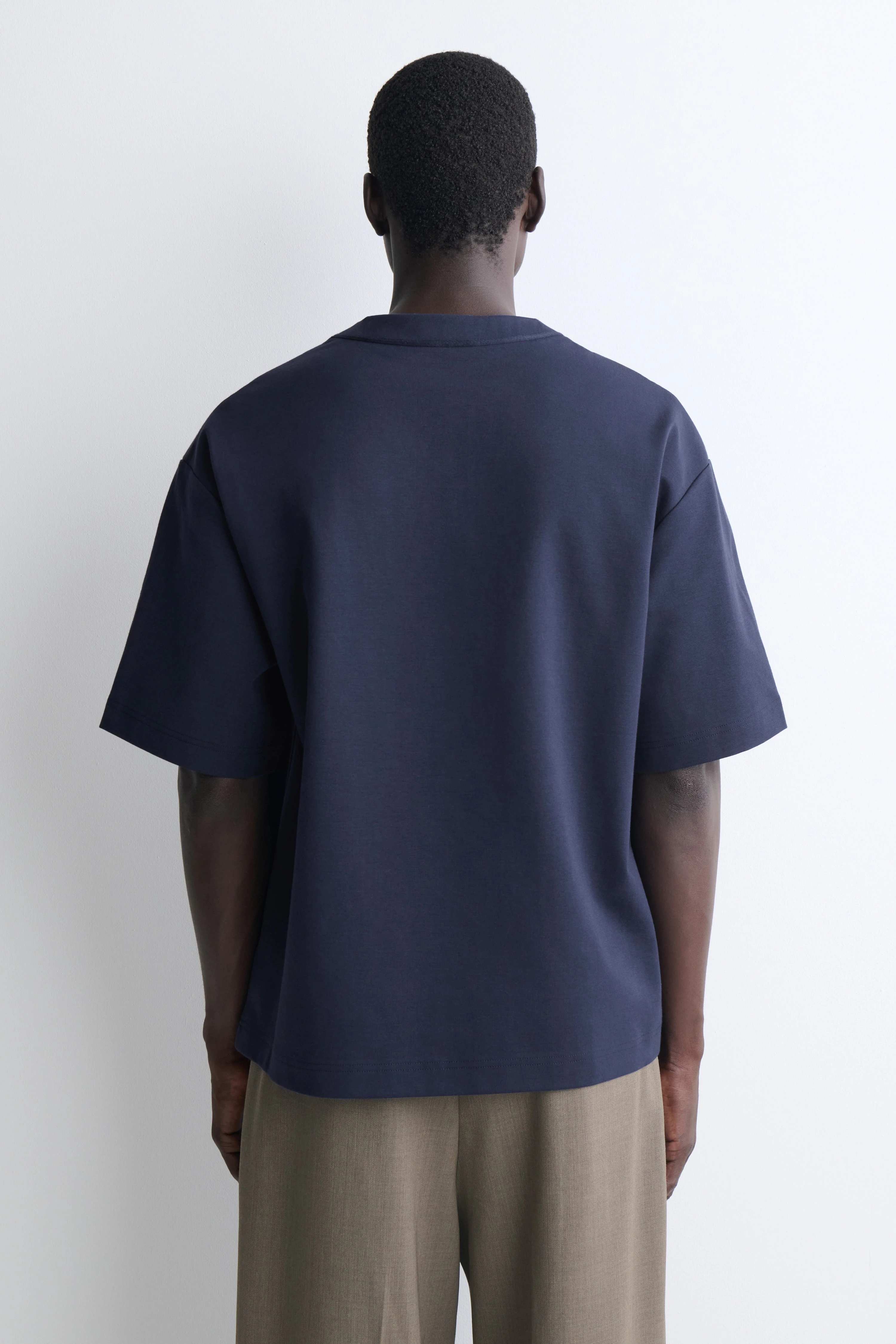 OVERSIZED COTTON-JERSEY HENLEY T-SHIRT - 2