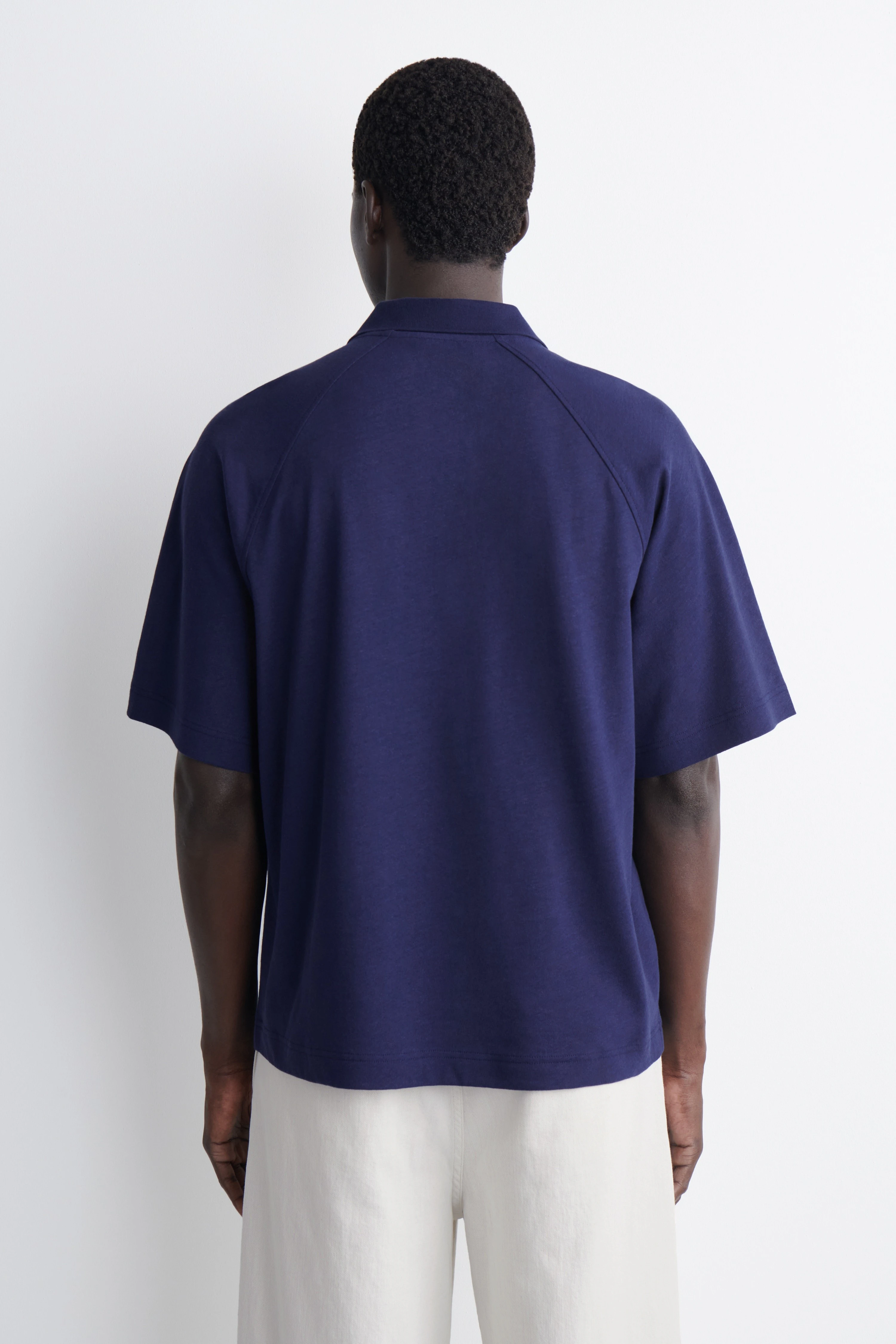 RELAXED COTTON-LINEN POLO SHIRT - 2