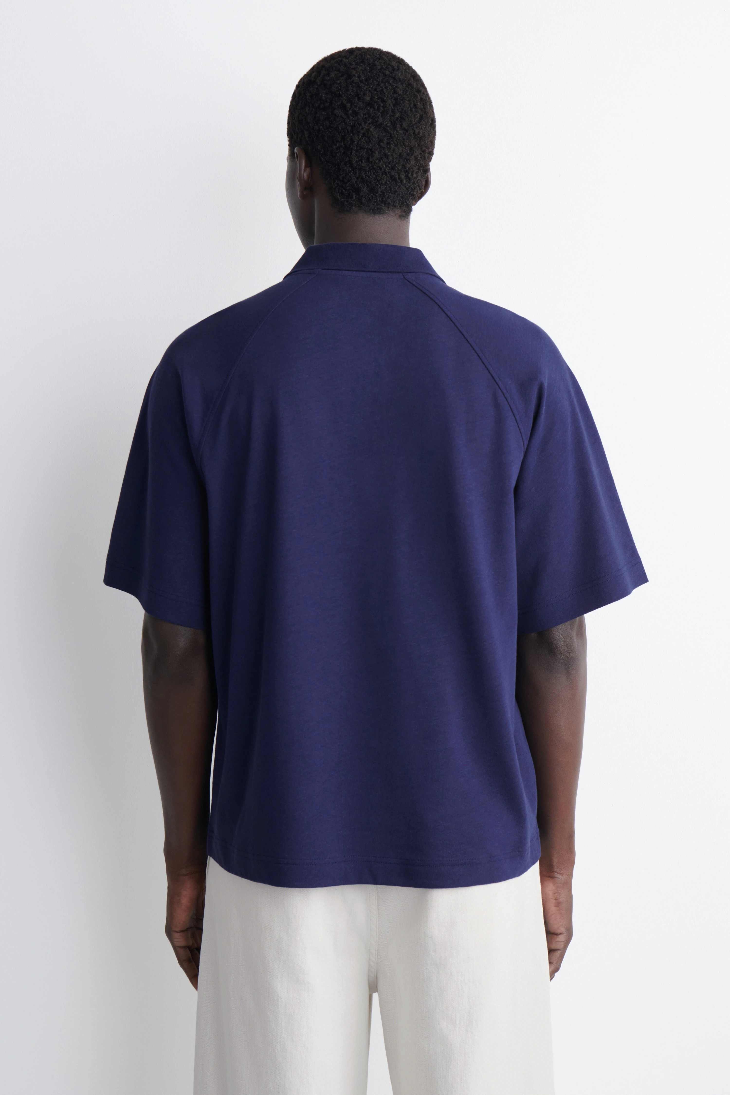 RELAXED COTTON-LINEN POLO SHIRT - 2