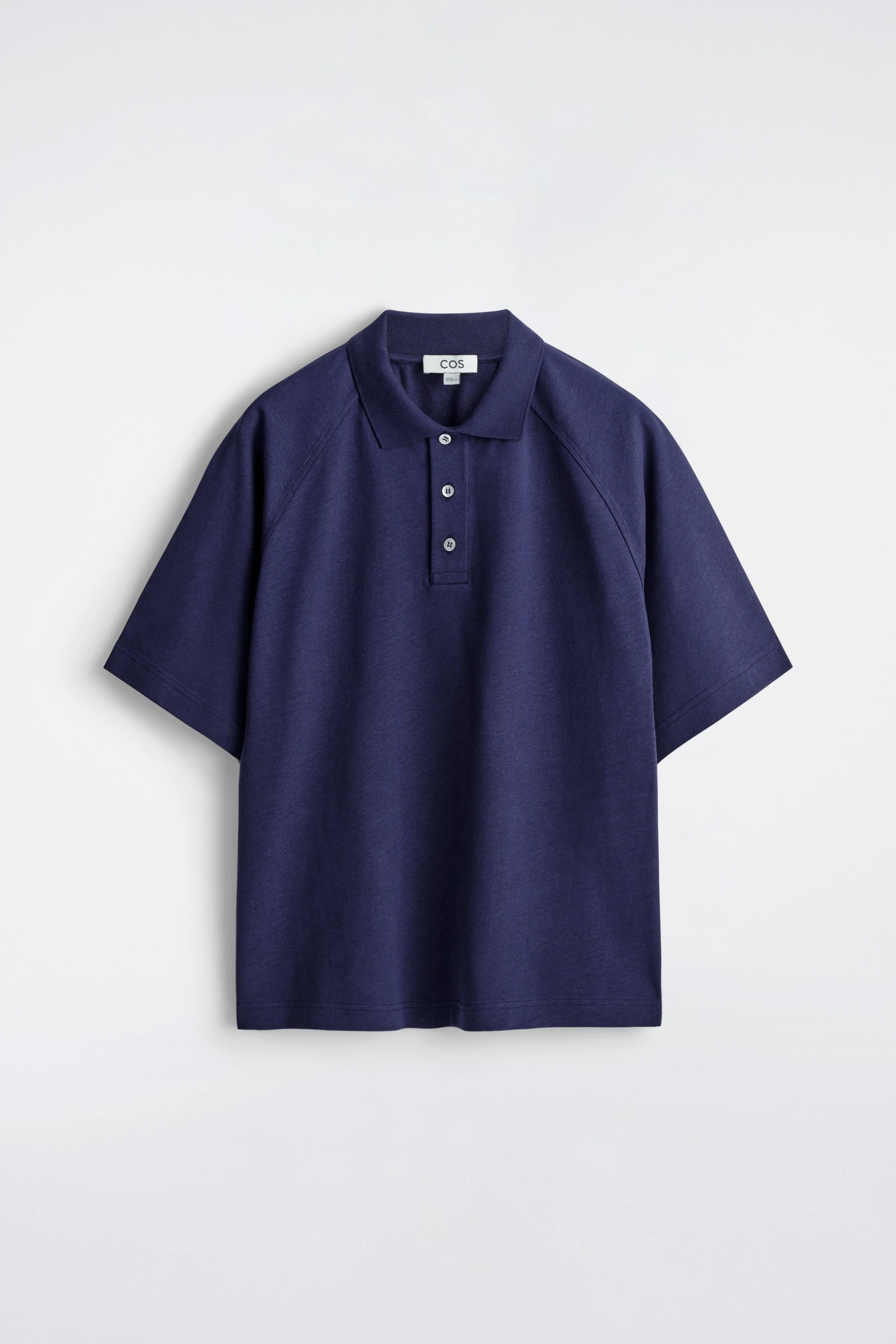 RELAXED COTTON-LINEN POLO SHIRT - 6