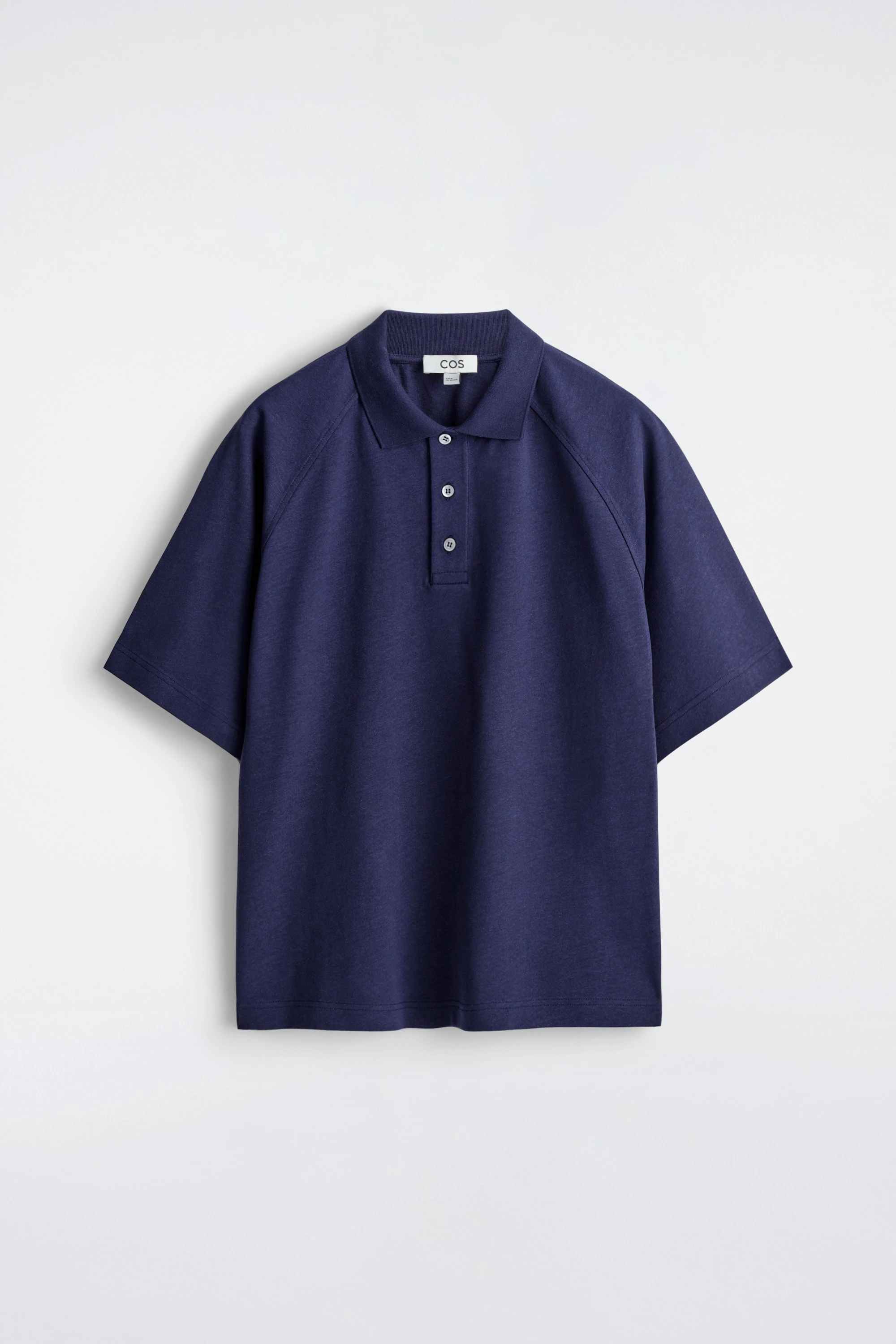 RELAXED COTTON-LINEN POLO SHIRT - 6