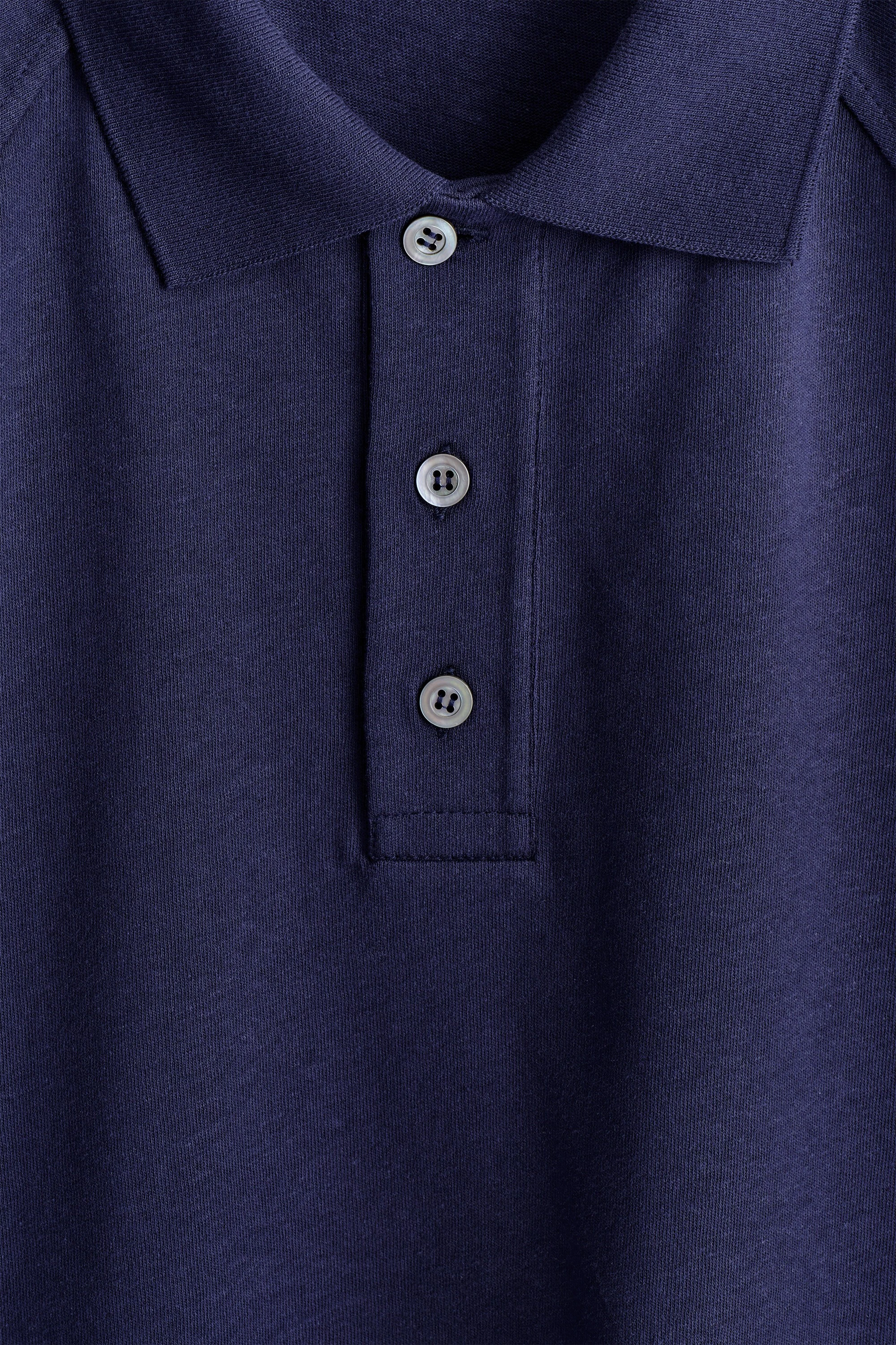 RELAXED COTTON-LINEN POLO SHIRT - 7