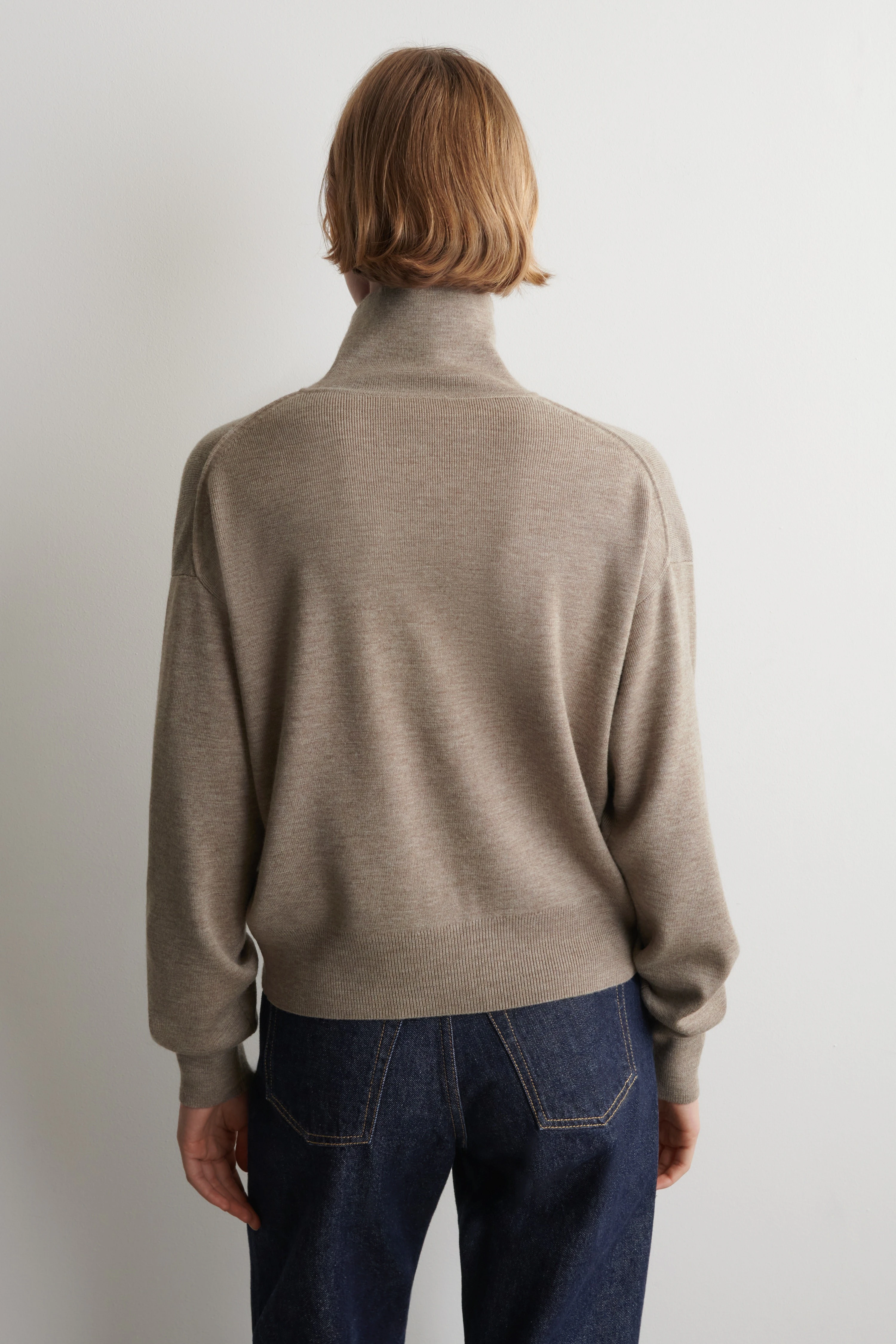 MERINO WOOL FUNNEL-NECK CARDIGAN - 2