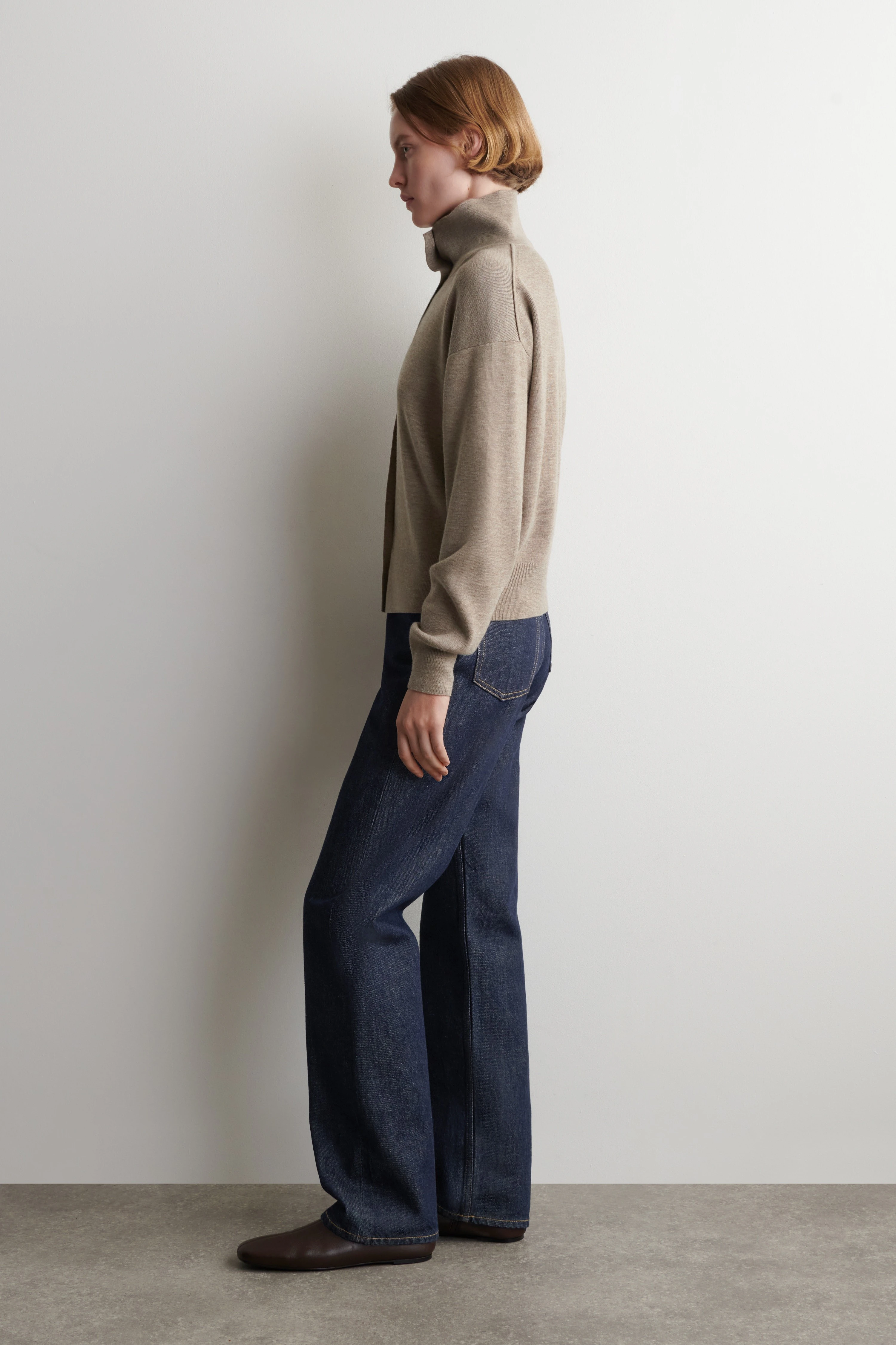 MERINO WOOL FUNNEL-NECK CARDIGAN - 4