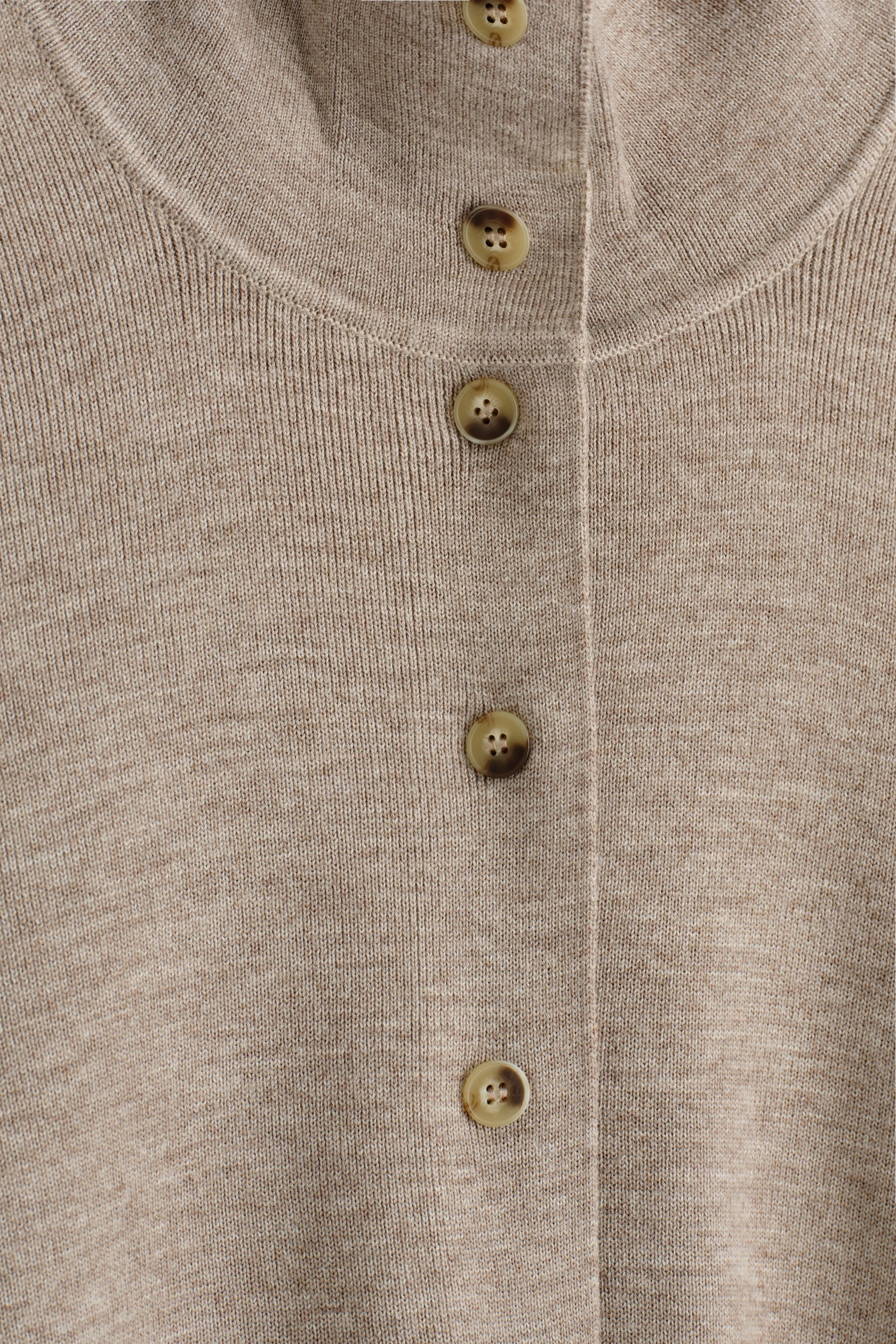 MERINO WOOL FUNNEL-NECK CARDIGAN - 8