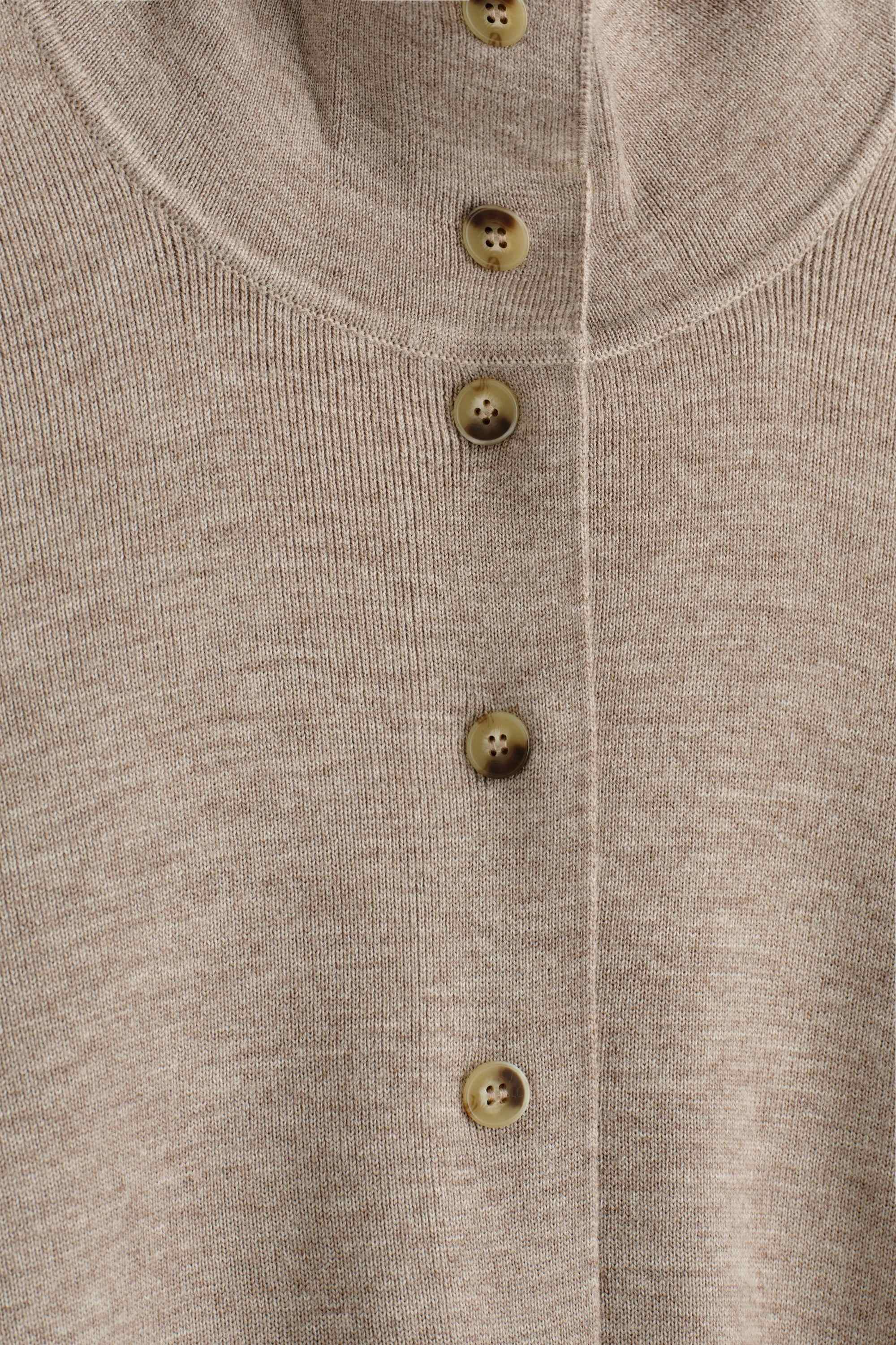 MERINO WOOL FUNNEL-NECK CARDIGAN - 8