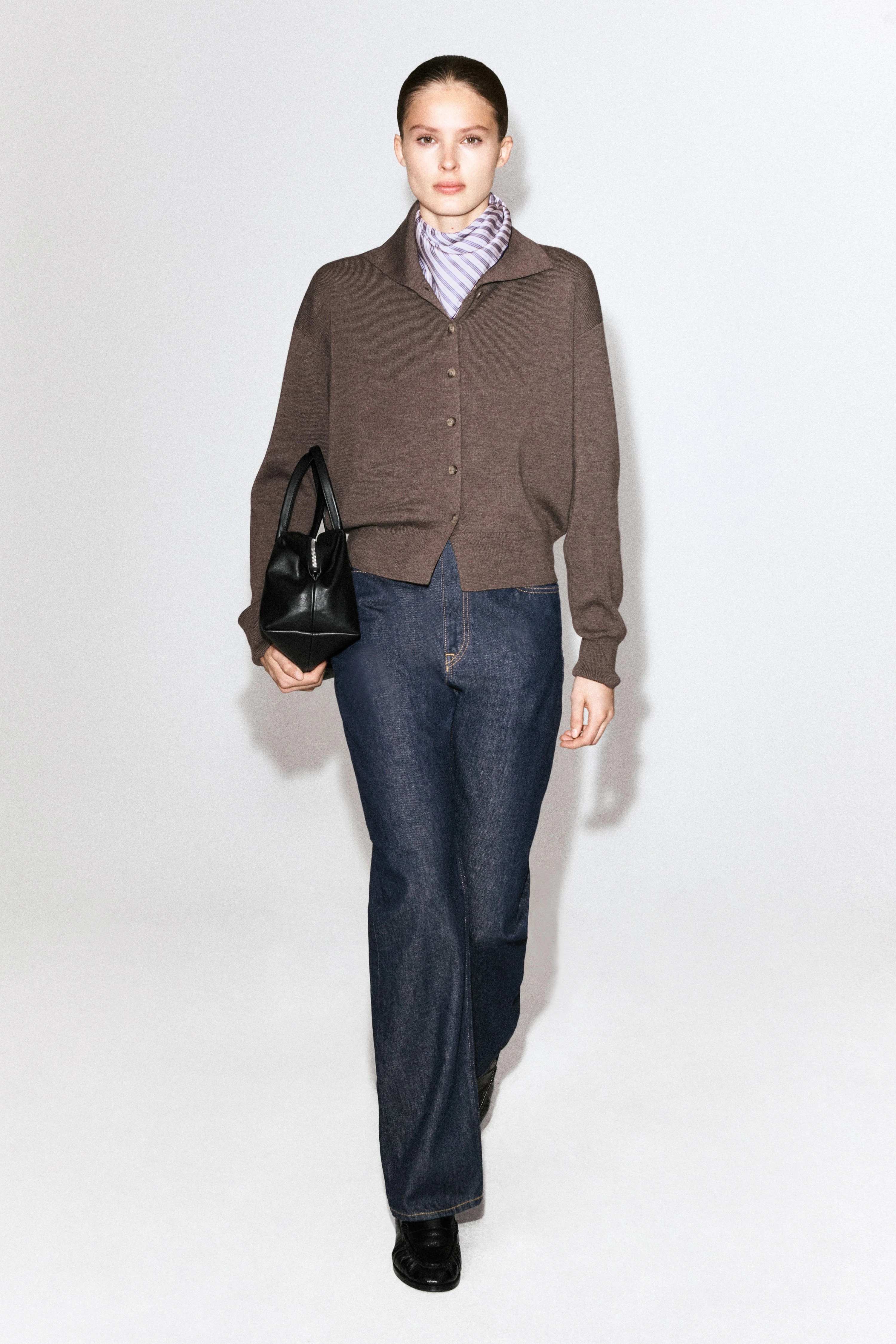 MERINO WOOL FUNNEL-NECK CARDIGAN - 4