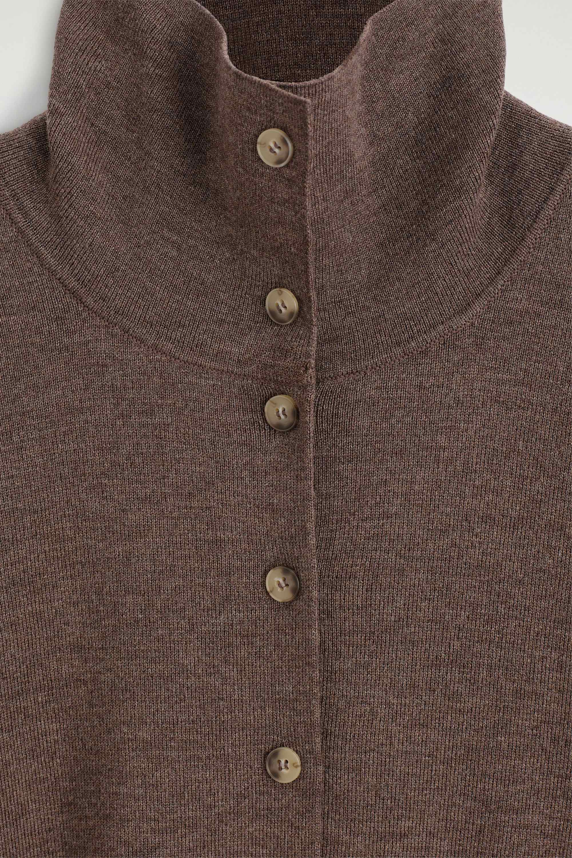 MERINO WOOL FUNNEL-NECK CARDIGAN - 8