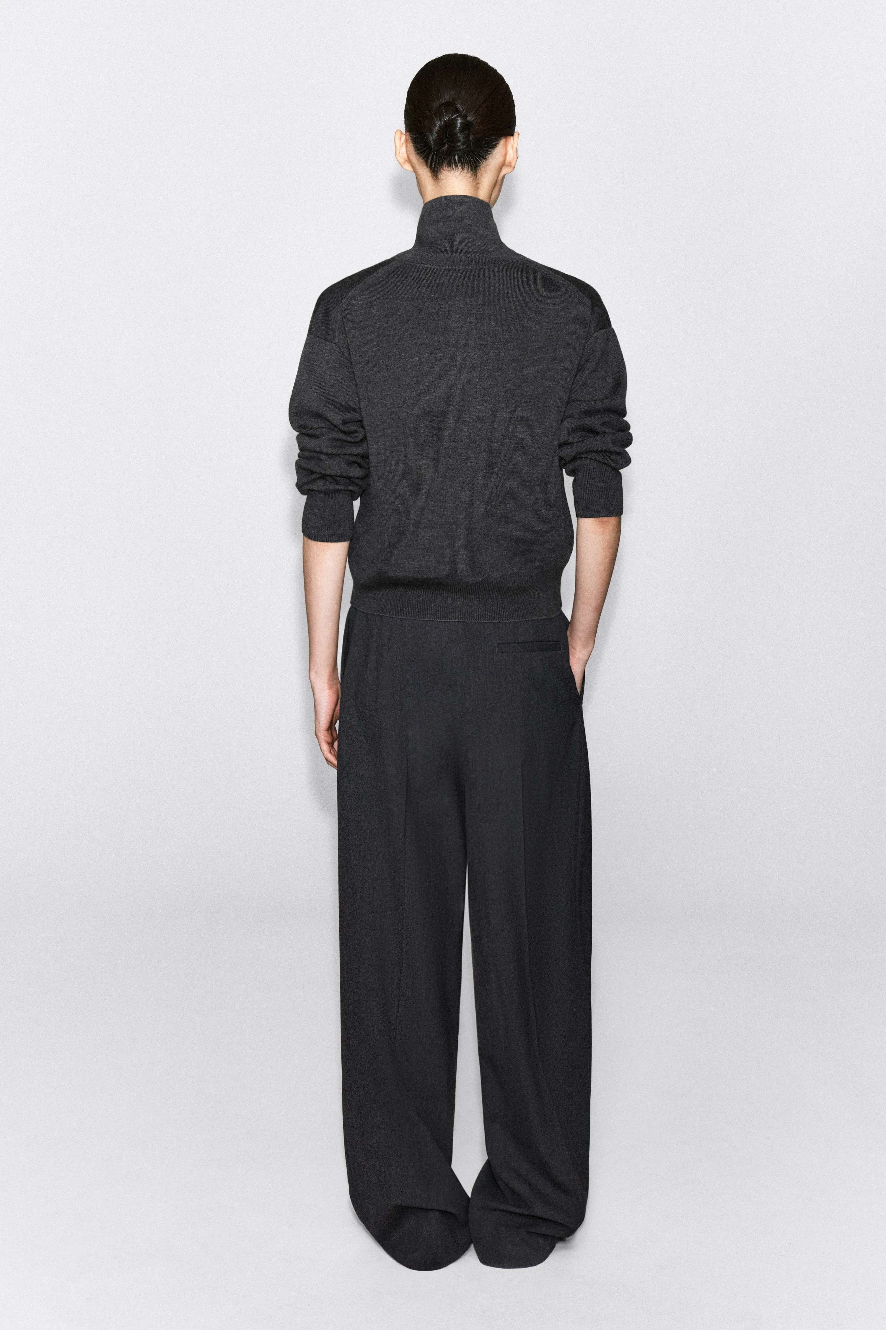 MERINO WOOL FUNNEL-NECK CARDIGAN - 2