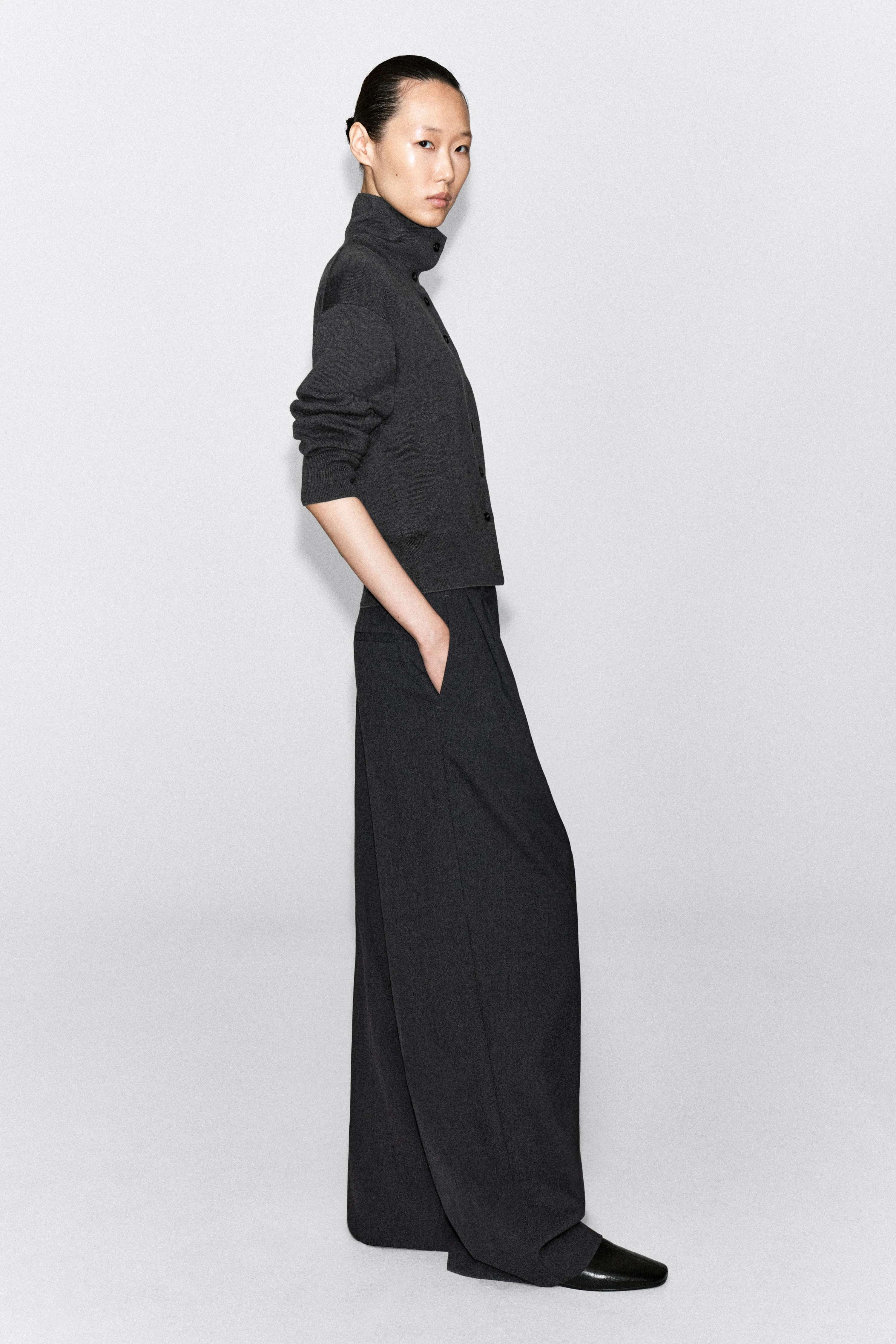 MERINO WOOL FUNNEL-NECK CARDIGAN - 5