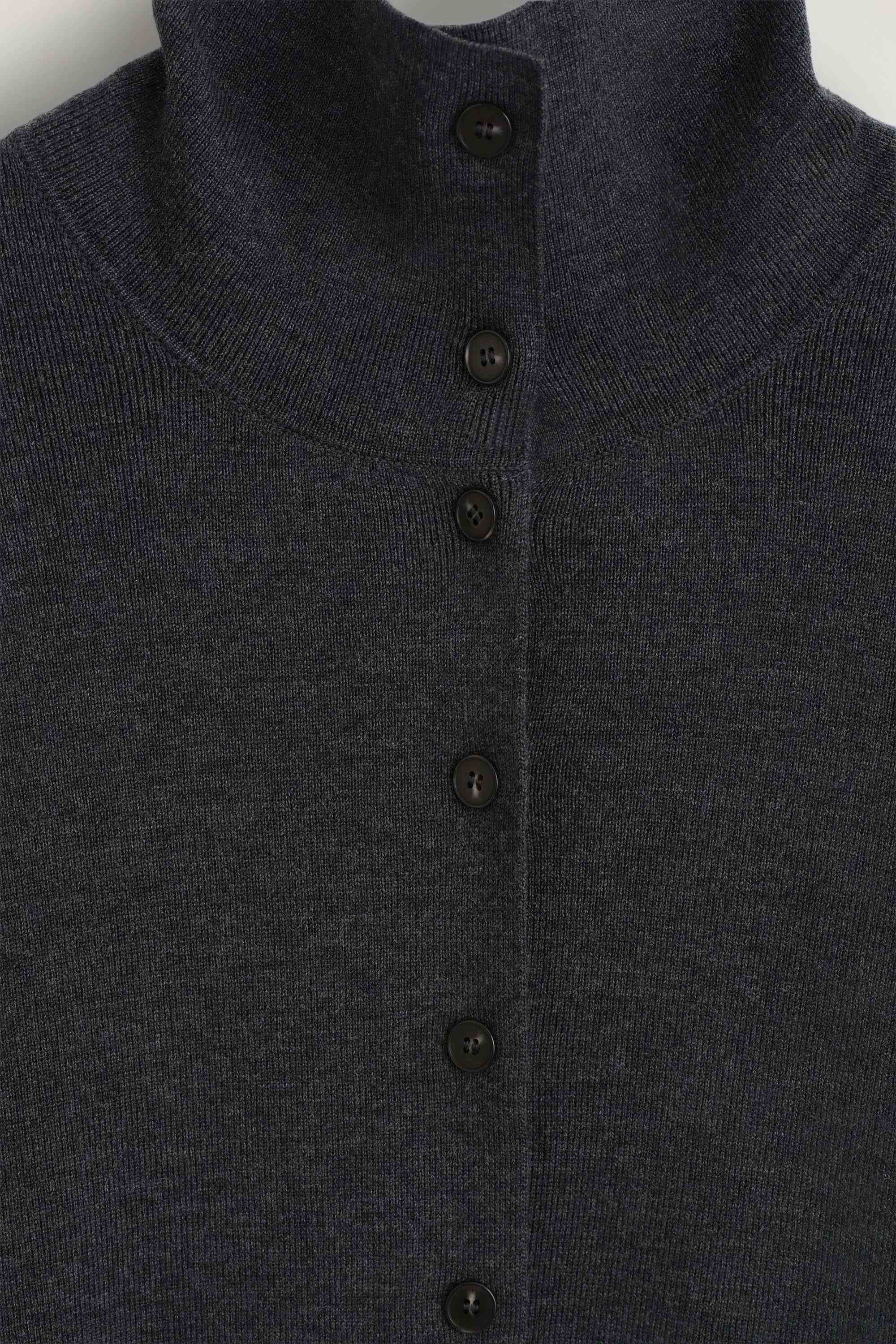 MERINO WOOL FUNNEL-NECK CARDIGAN - 8