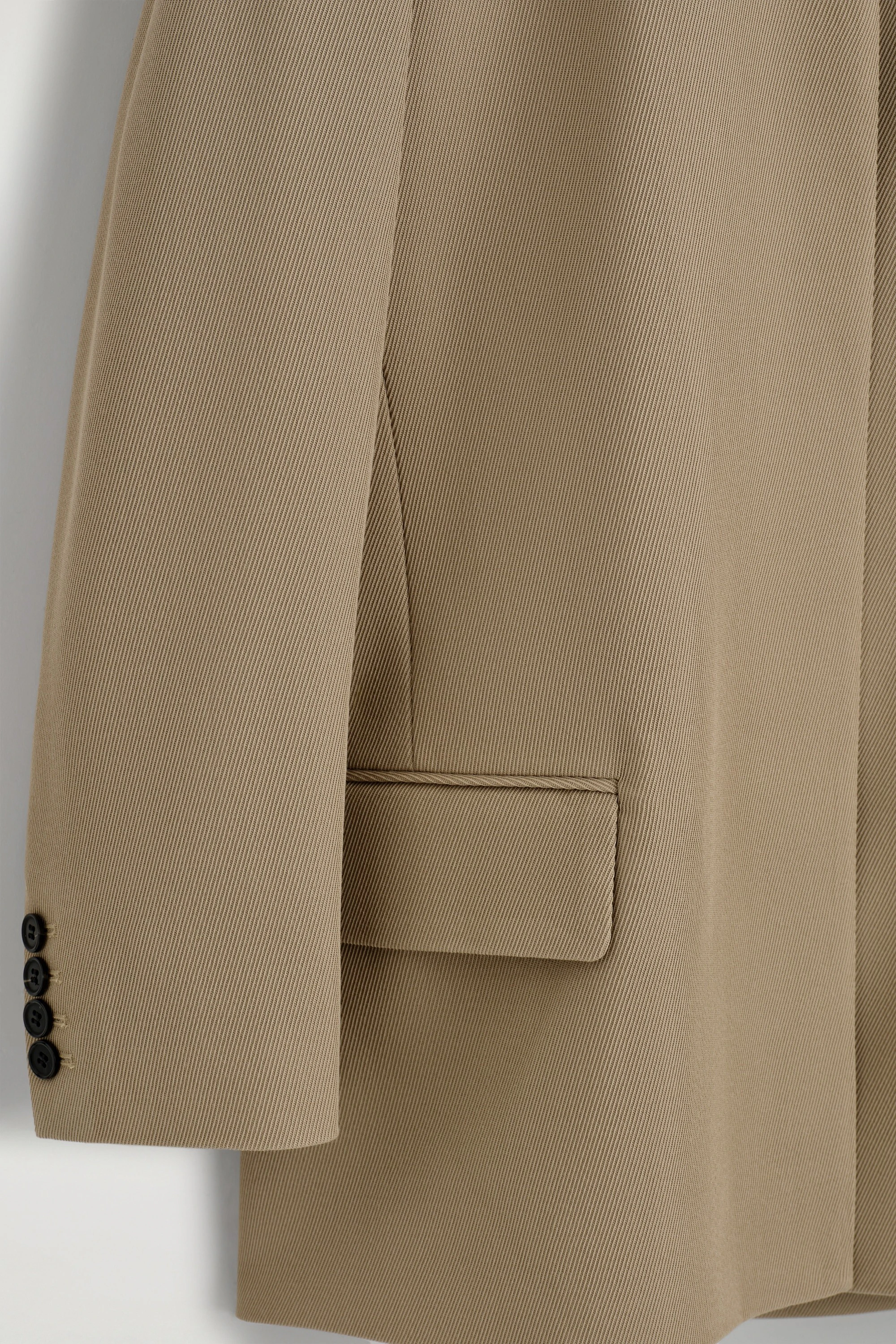COLLARLESS WOOL-TWILL BLAZER - 8