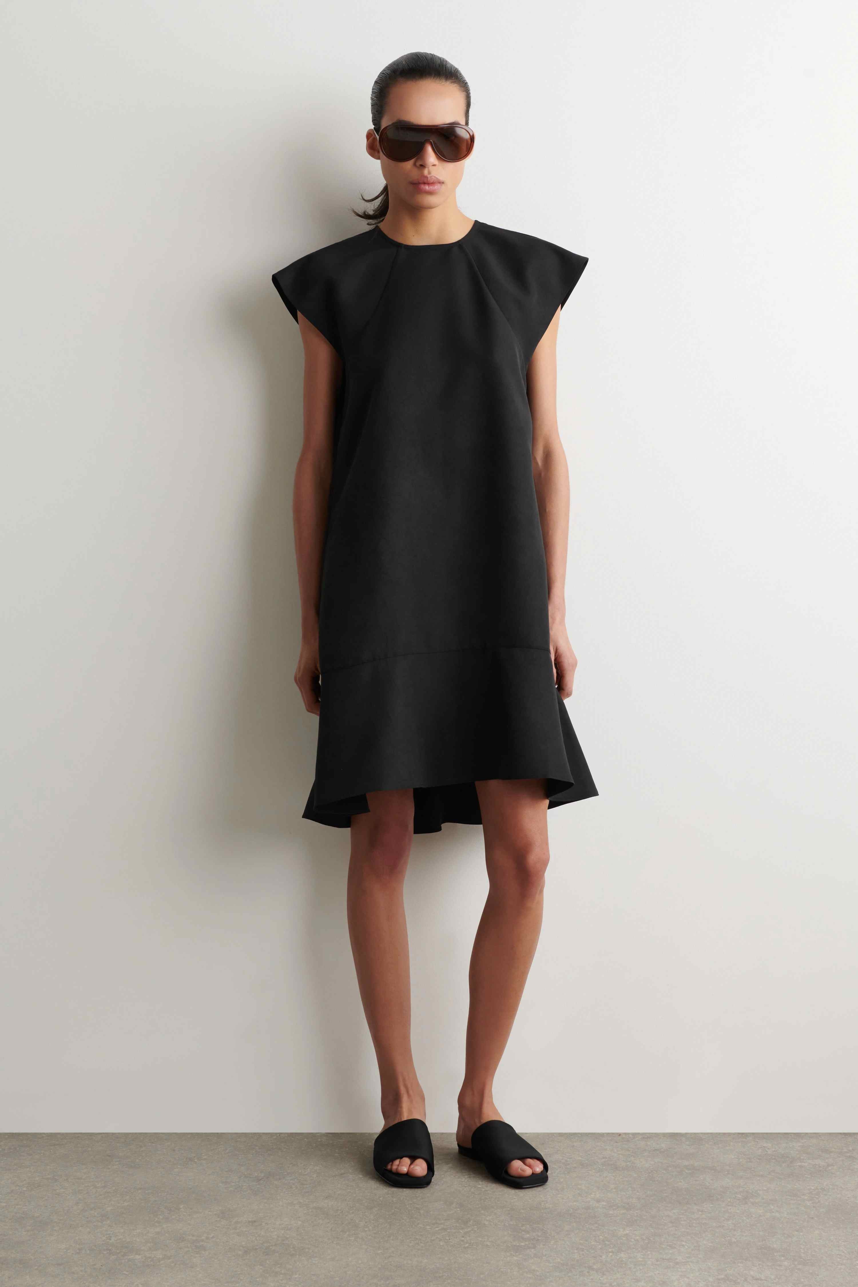 FLARED CAP-SLEEVE MINI DRESS