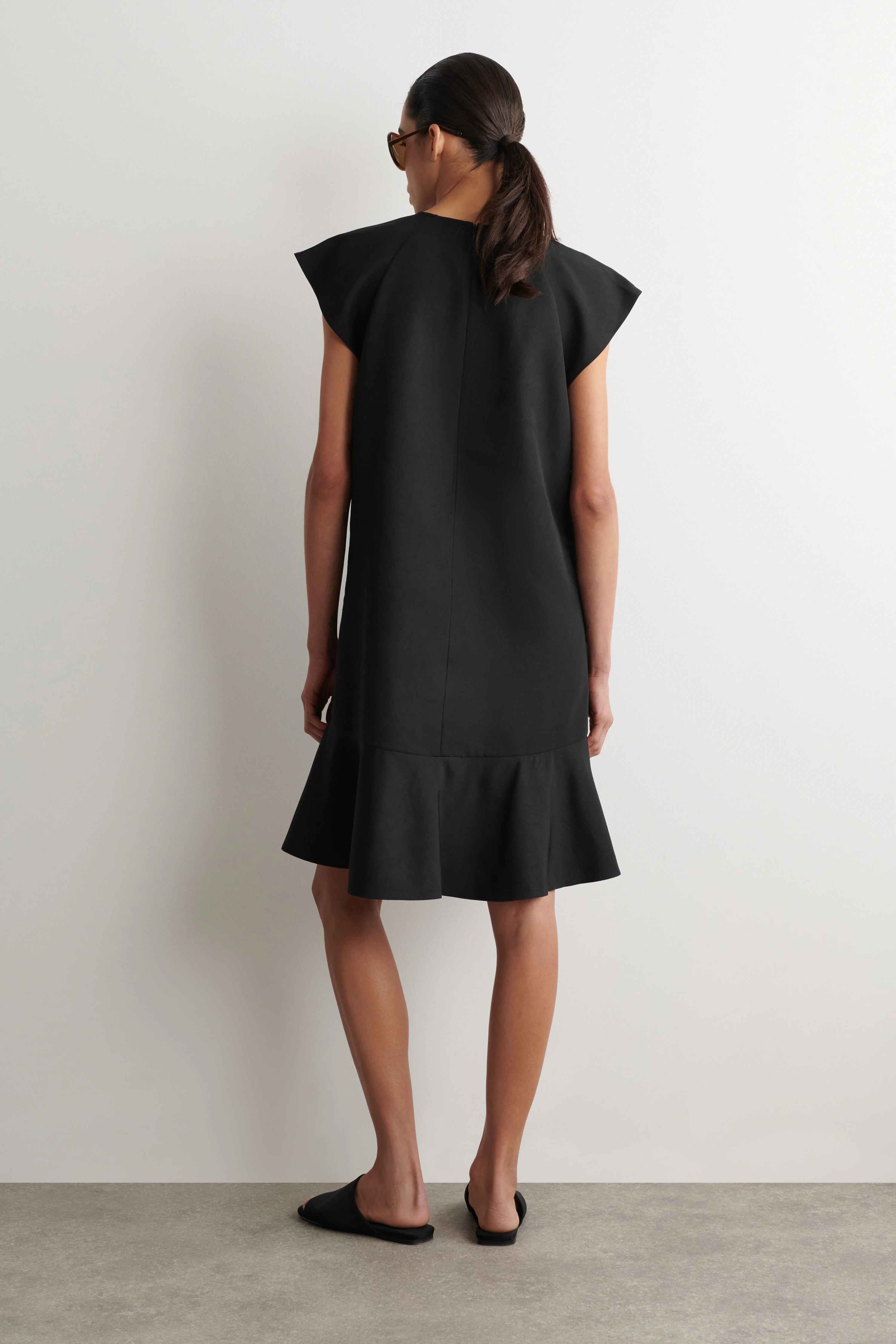 FLARED CAP-SLEEVE MINI DRESS