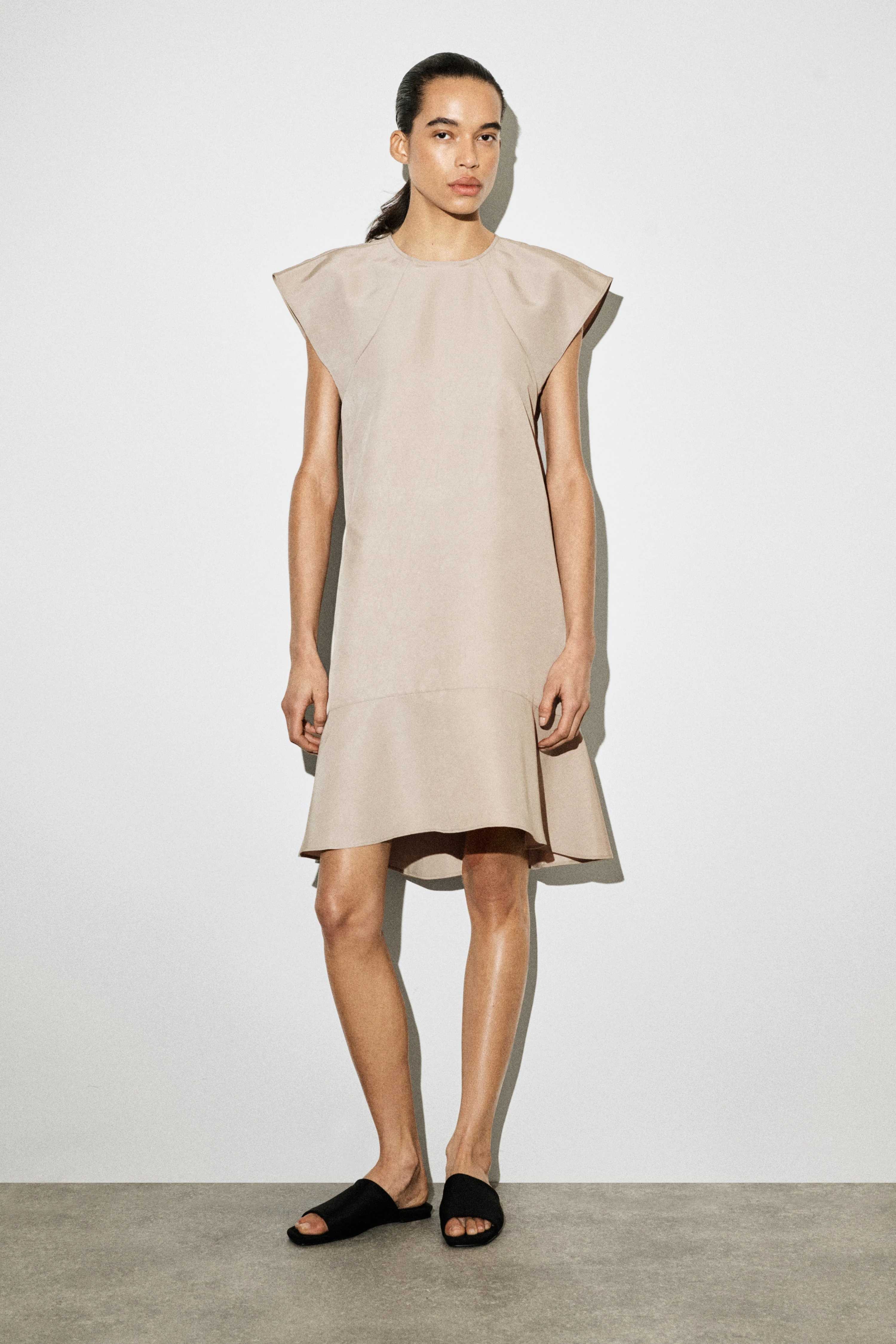 FLARED CAP-SLEEVE MINI DRESS - 1