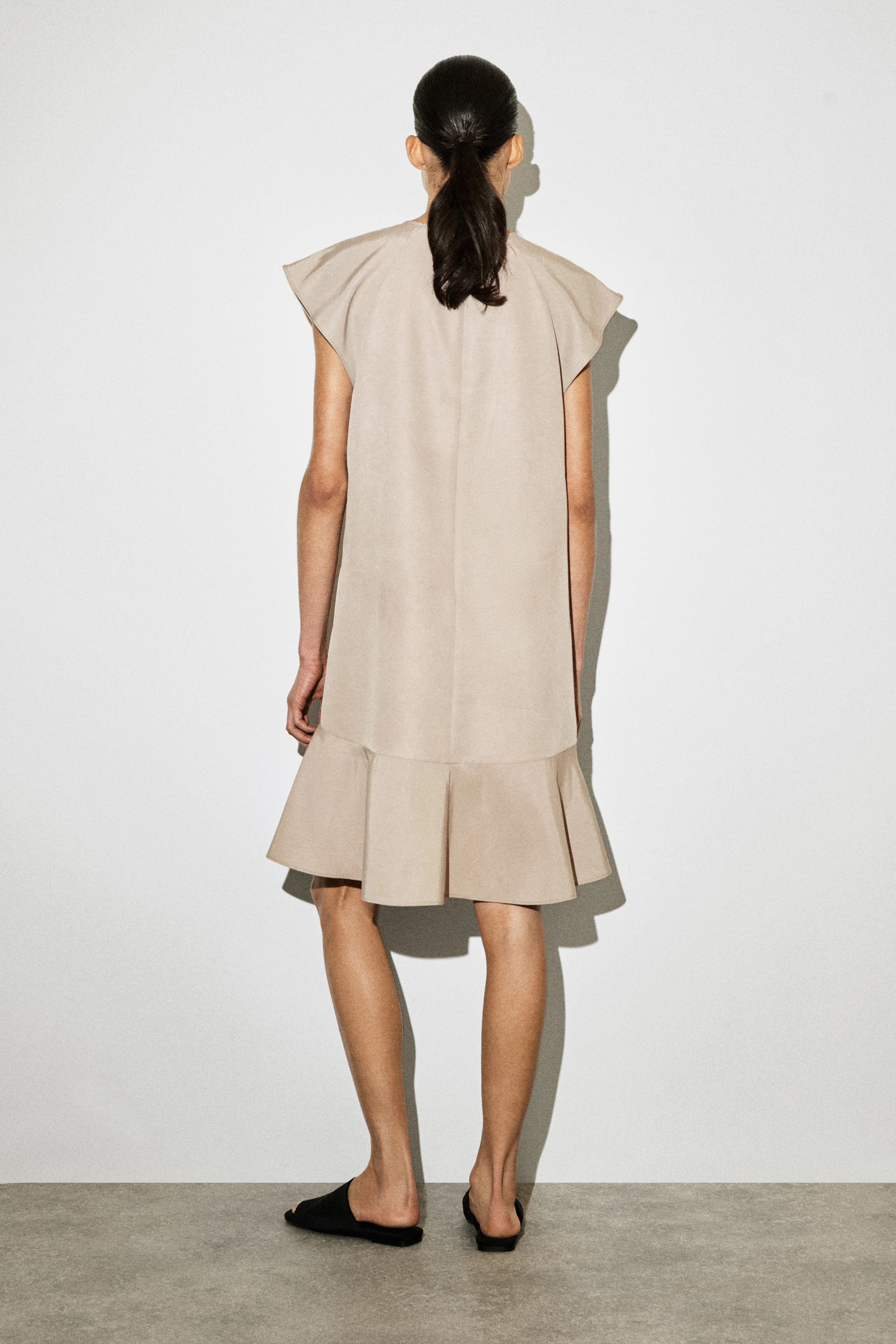 FLARED CAP-SLEEVE MINI DRESS