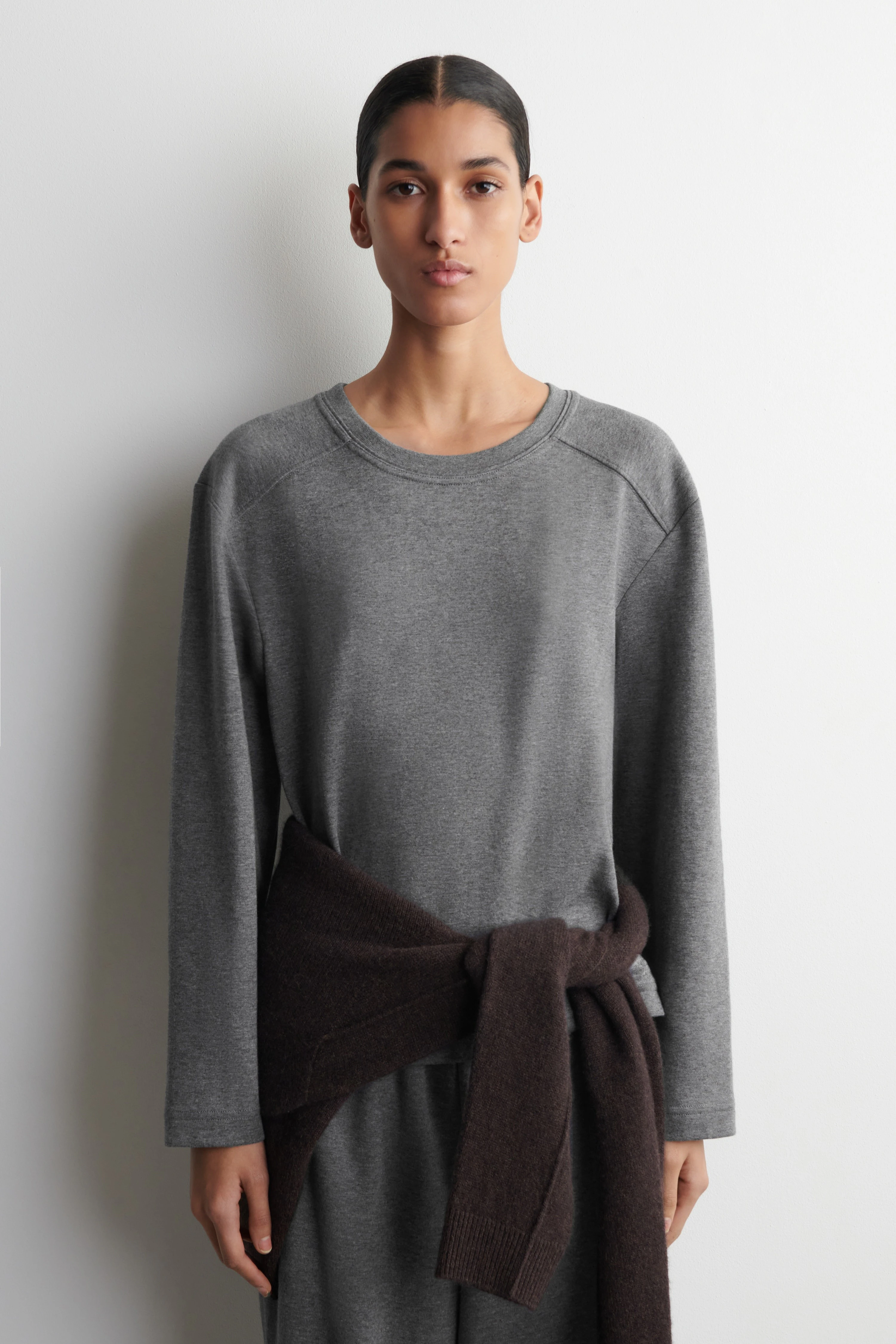 COTTON LONG-SLEEVED TOP - 1