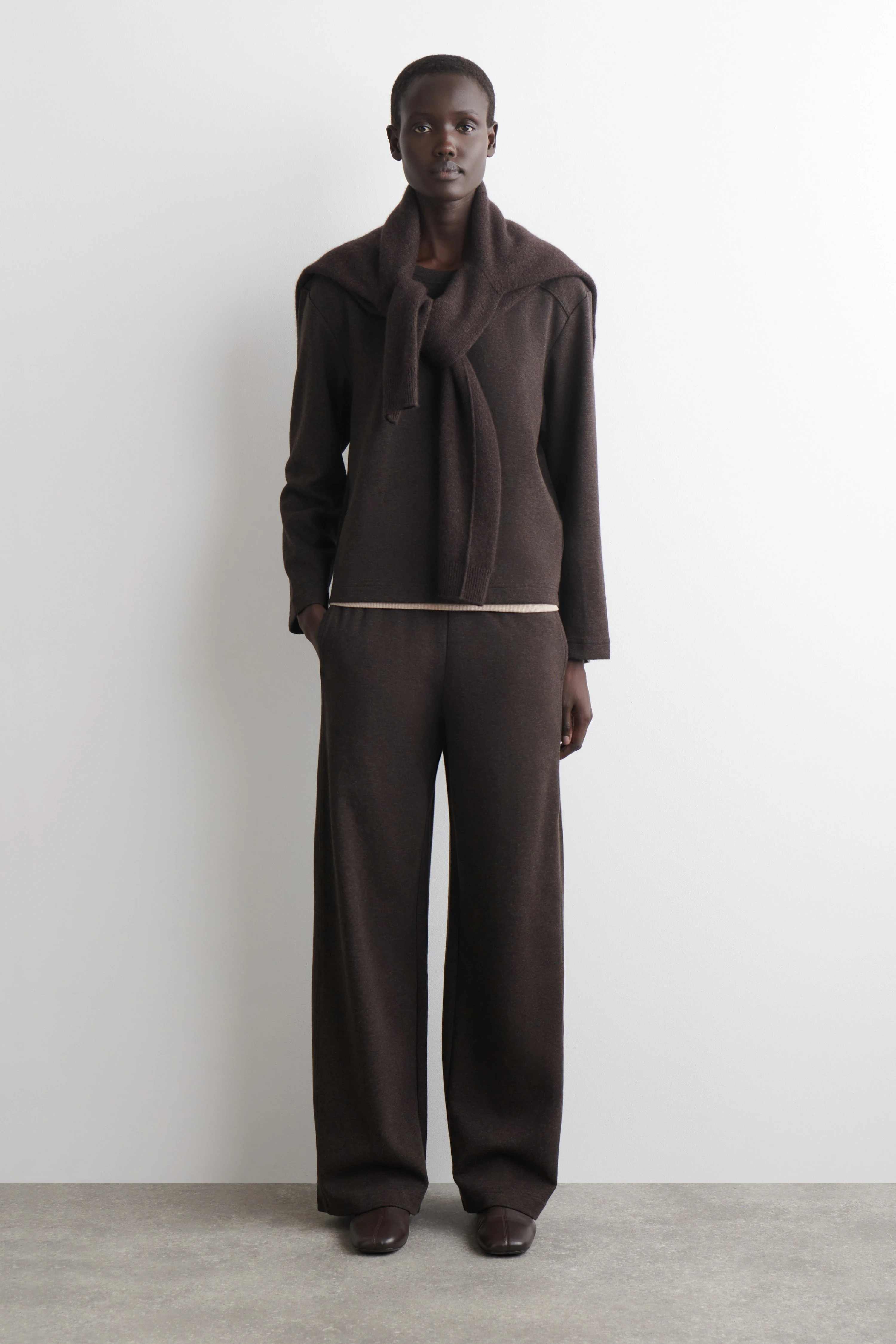 WIDE-LEG COTTON JOGGERS - 1