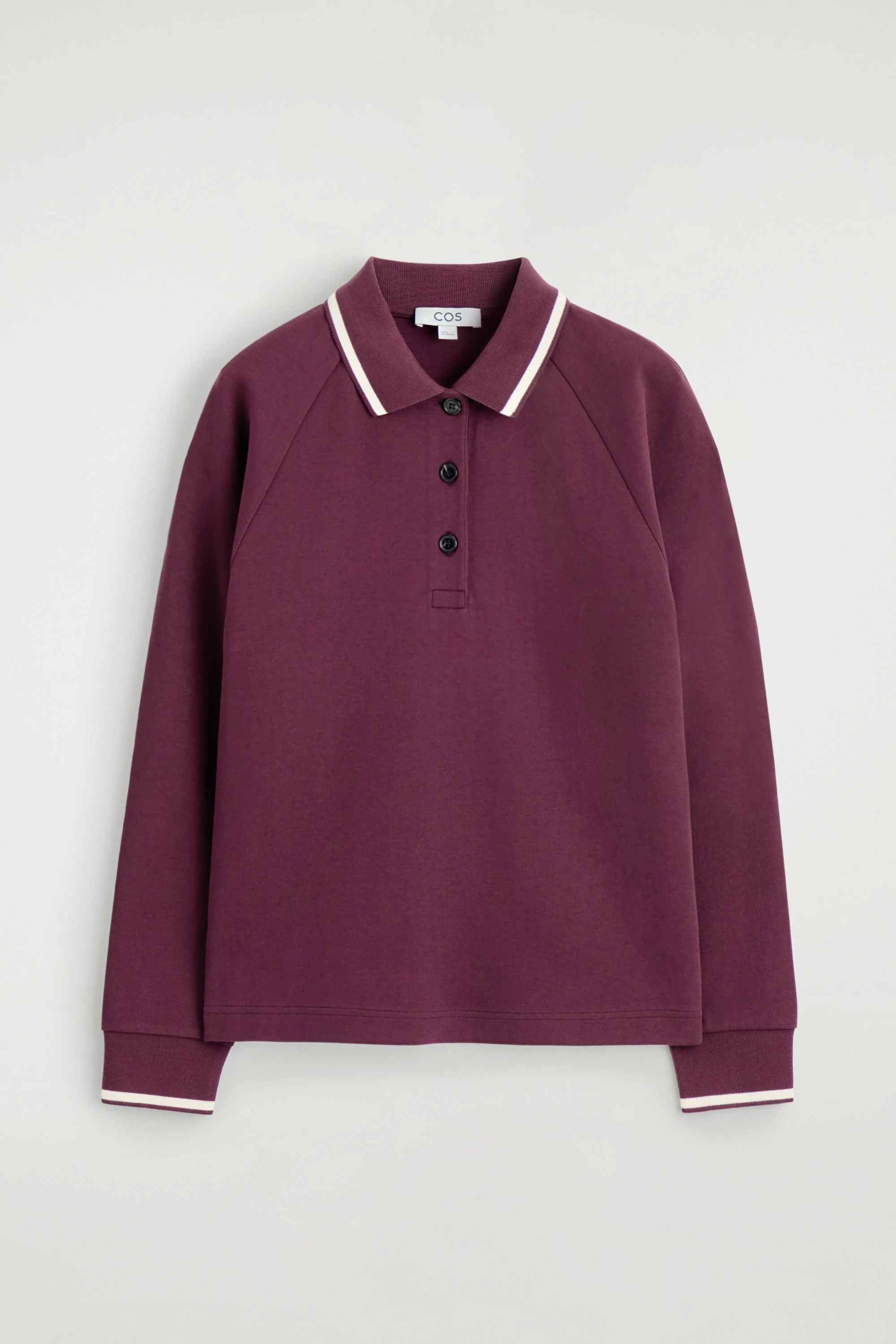 CONTRAST-TIPPED COTTON POLO TOP - 6