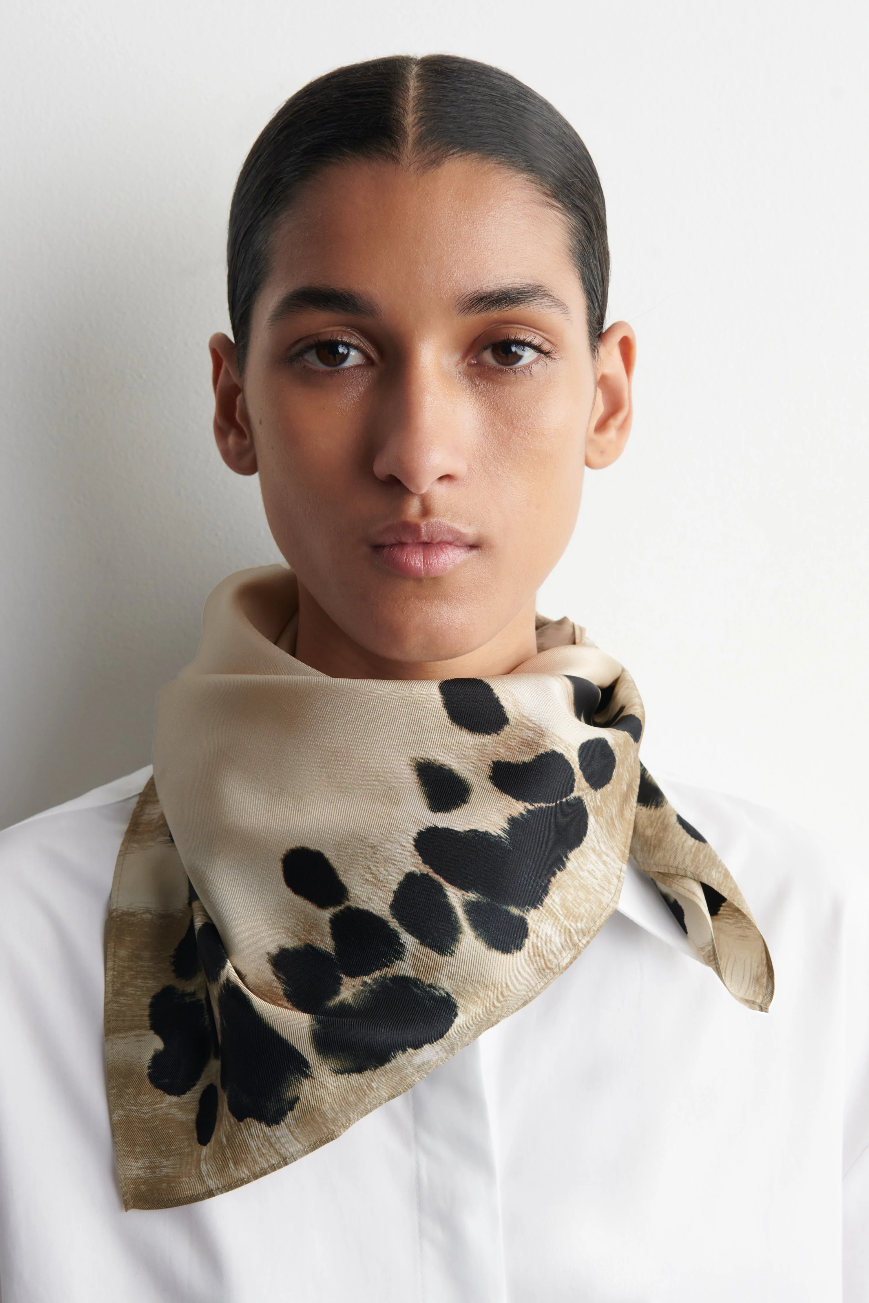 ANIMAL-PRINT SILK SCARF