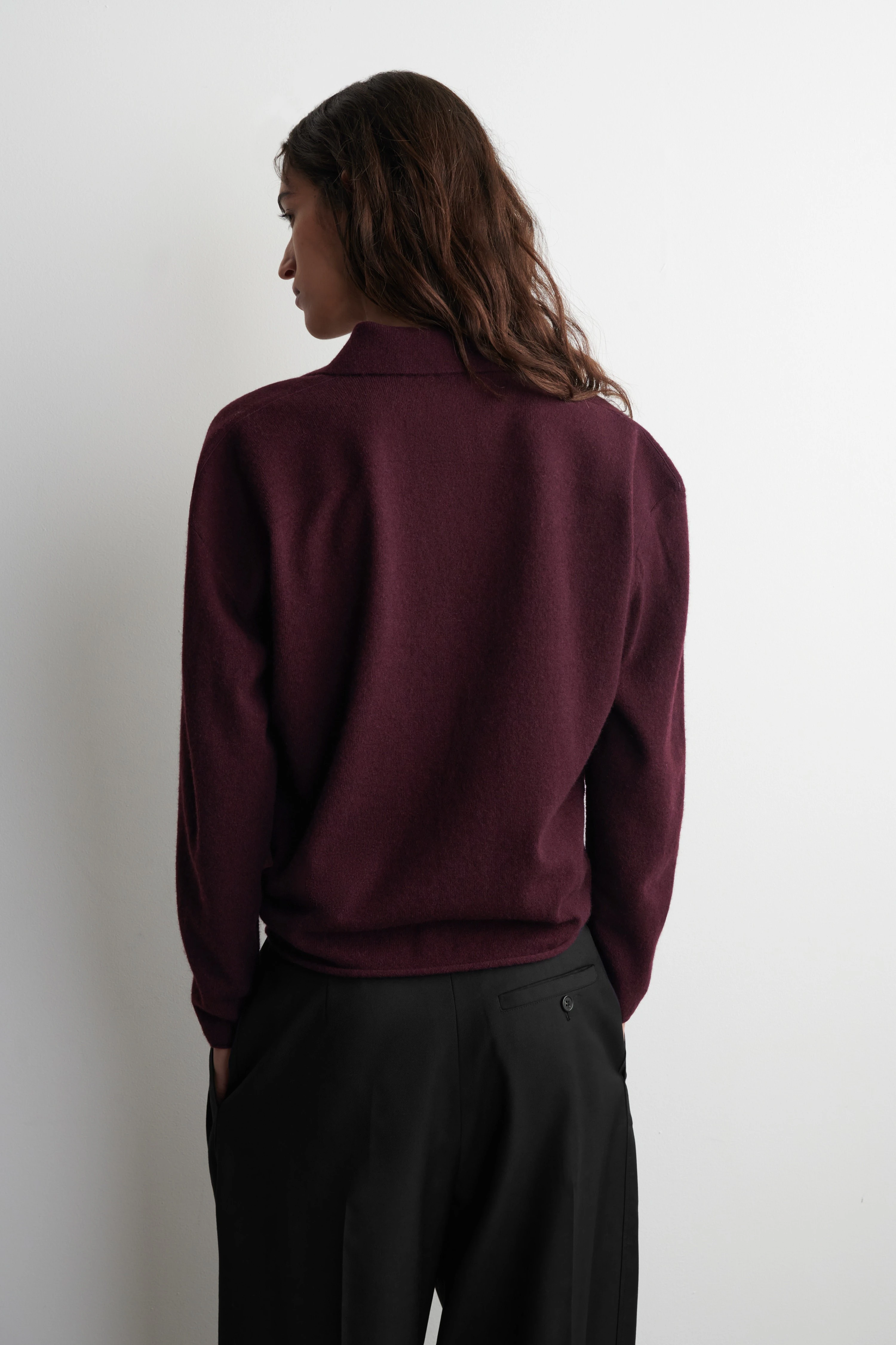 MERINO WOOL-YAK ZIP-UP POLO SHIRT - 2