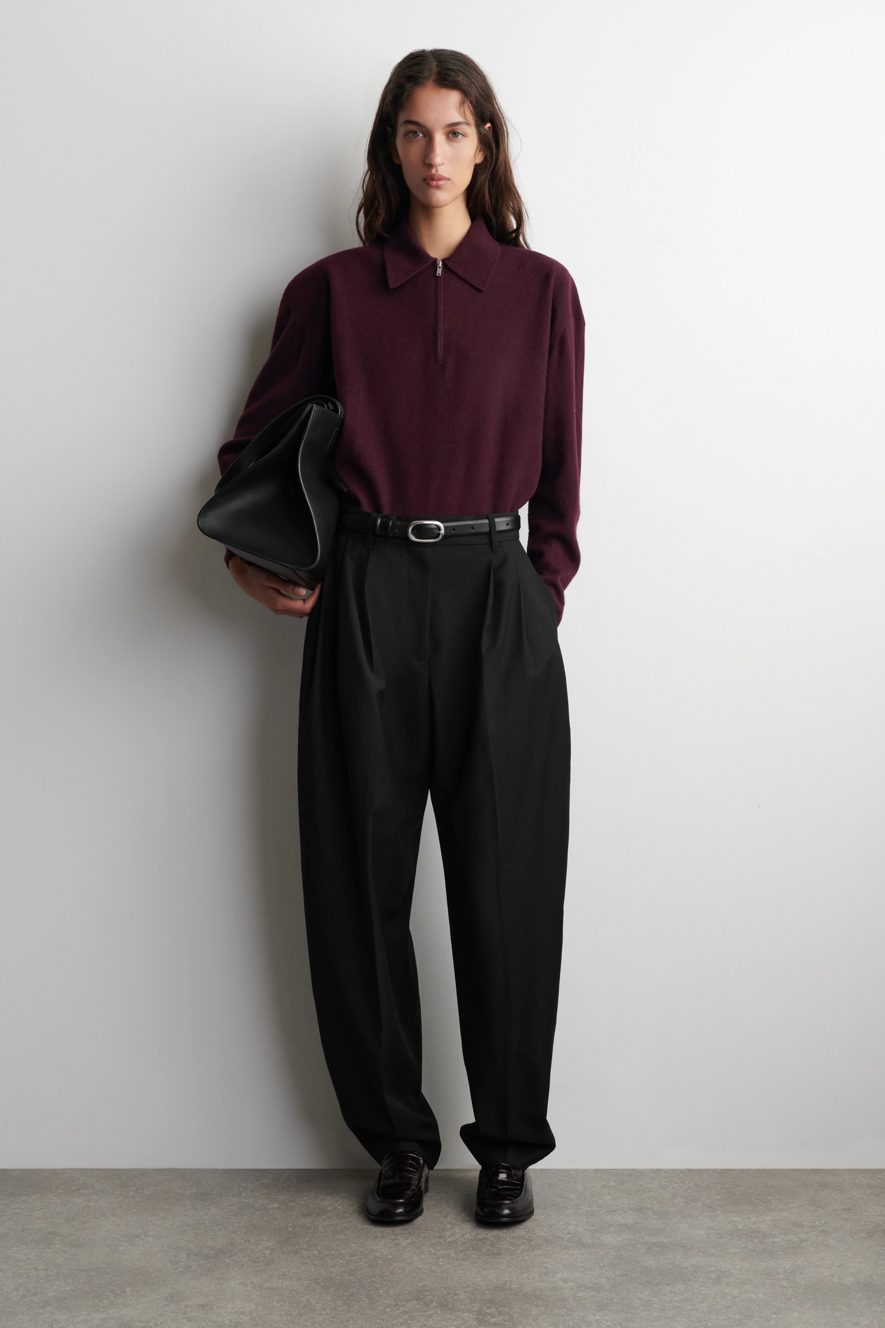 MERINO WOOL-YAK ZIP-UP POLO SHIRT - 3