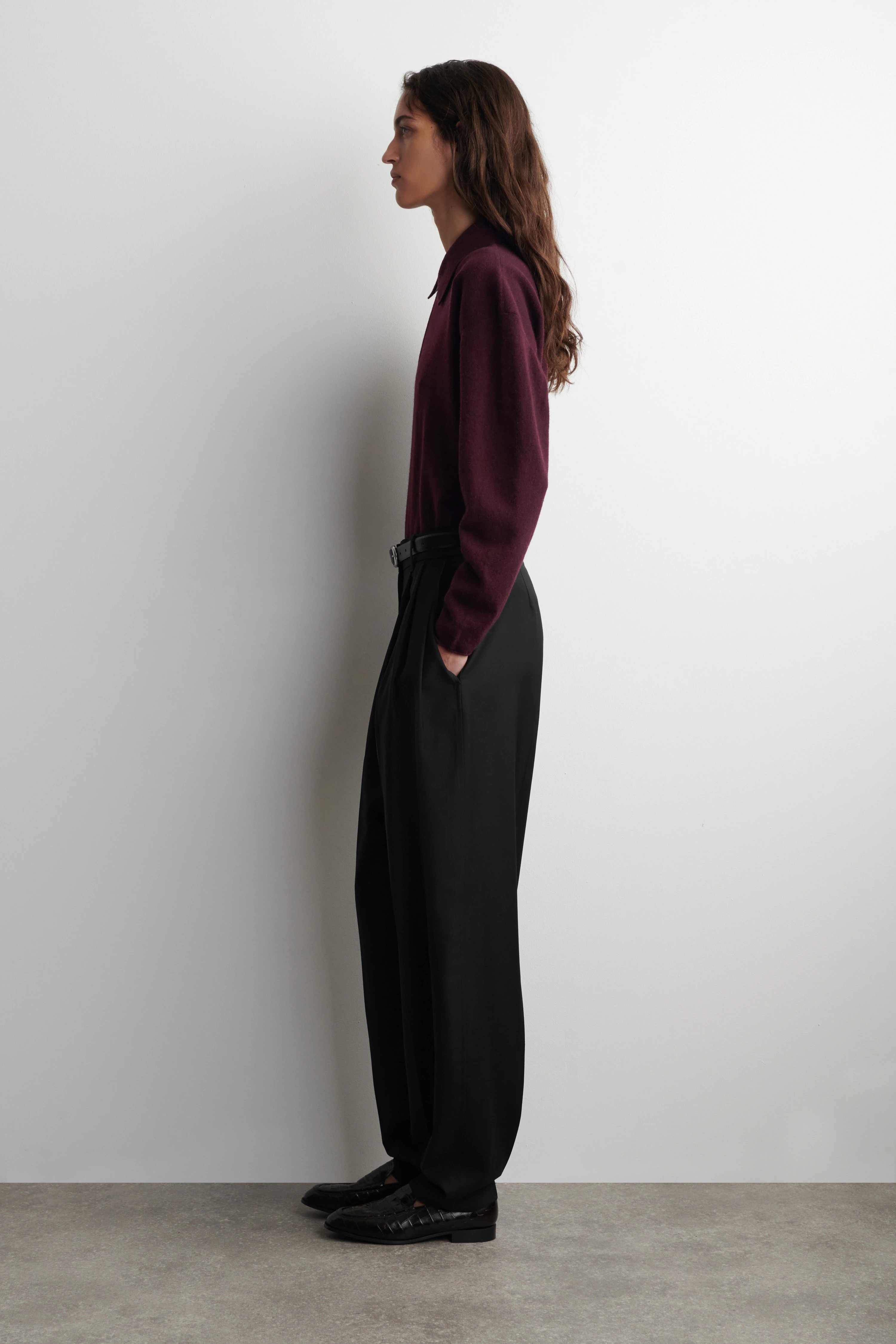 MERINO WOOL-YAK ZIP-UP POLO SHIRT - 4