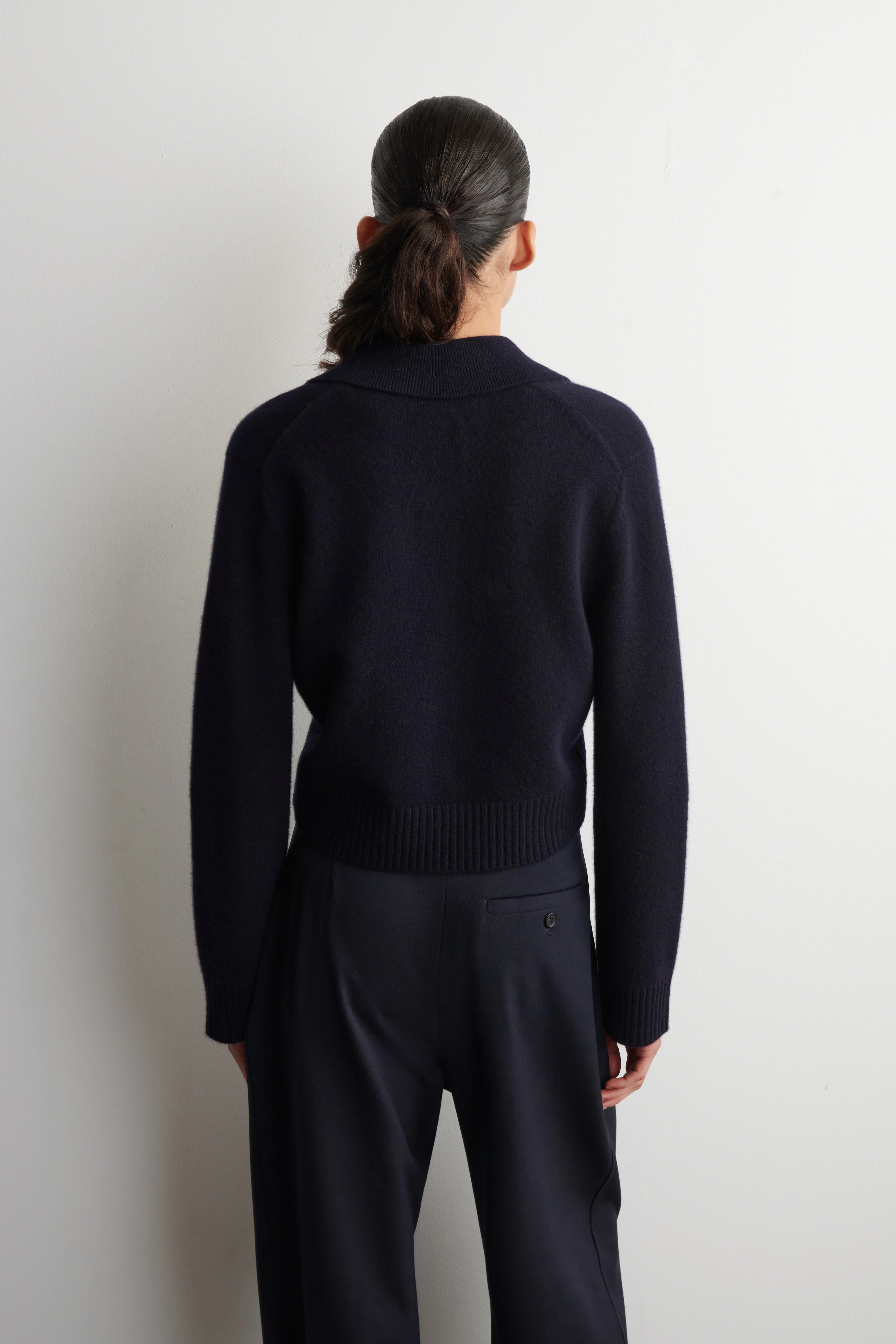 COLLARED MERINO WOOL CARDIGAN - 2