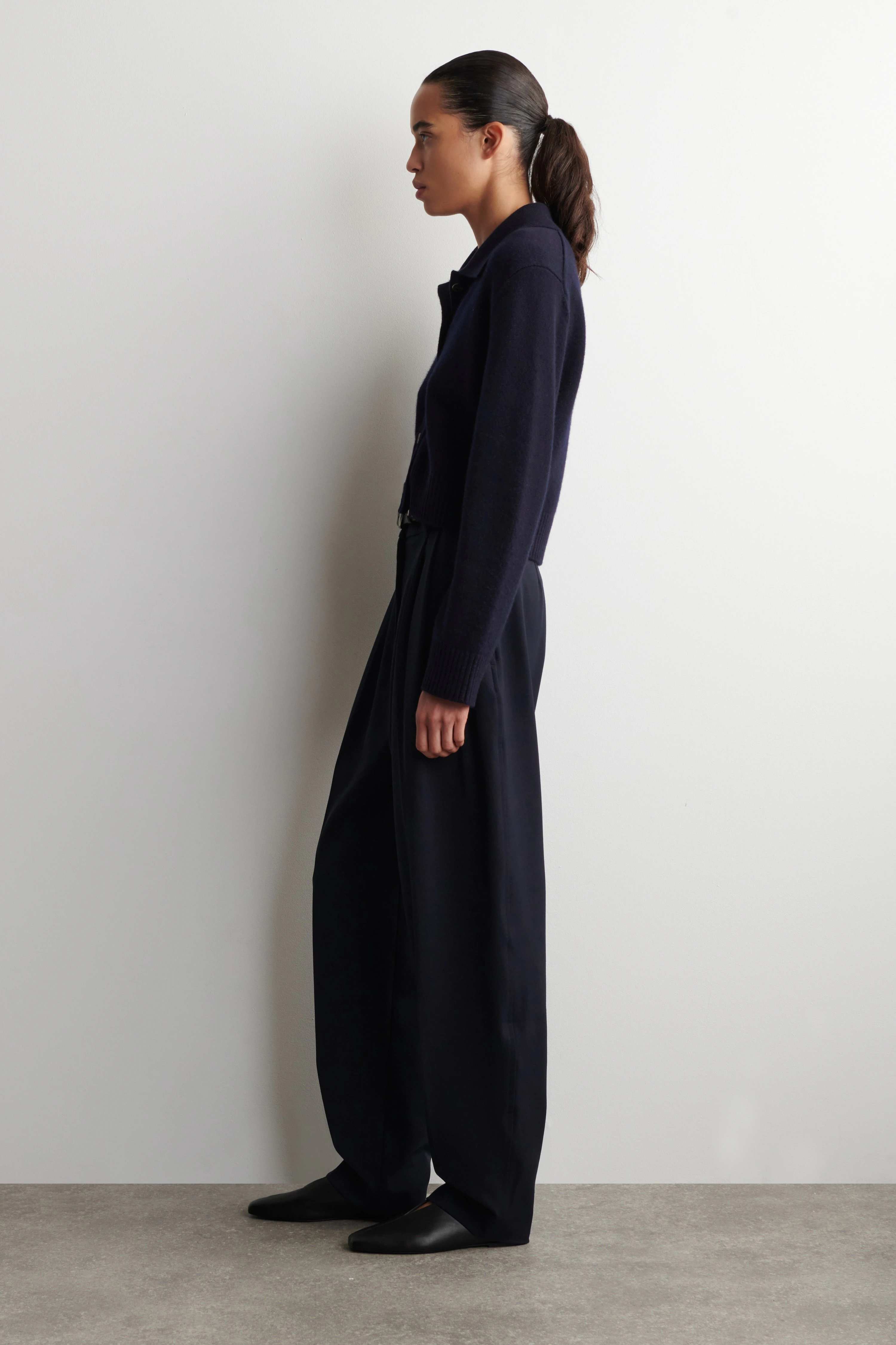 COLLARED MERINO WOOL CARDIGAN - 4