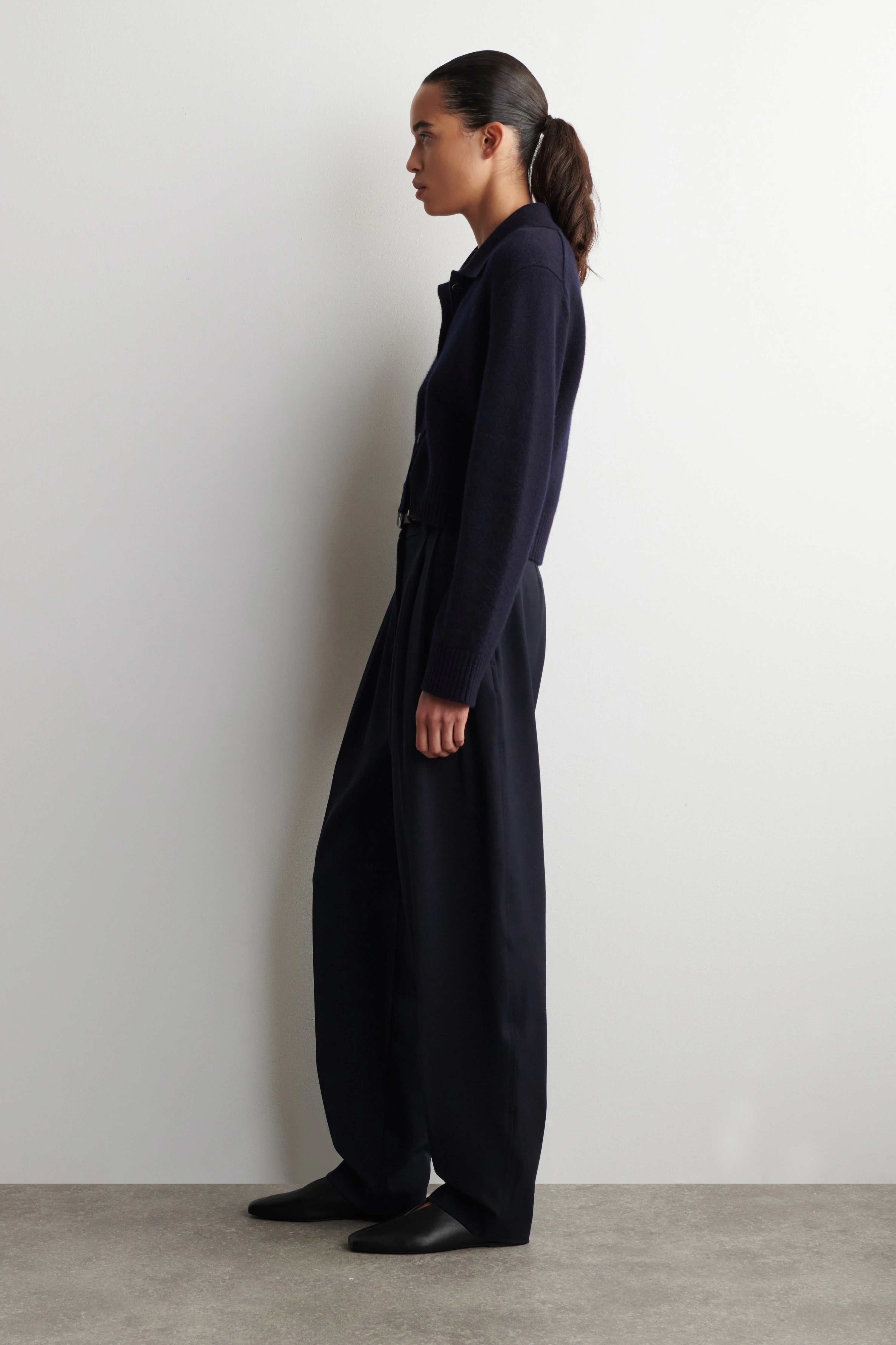COLLARED MERINO WOOL CARDIGAN - 4