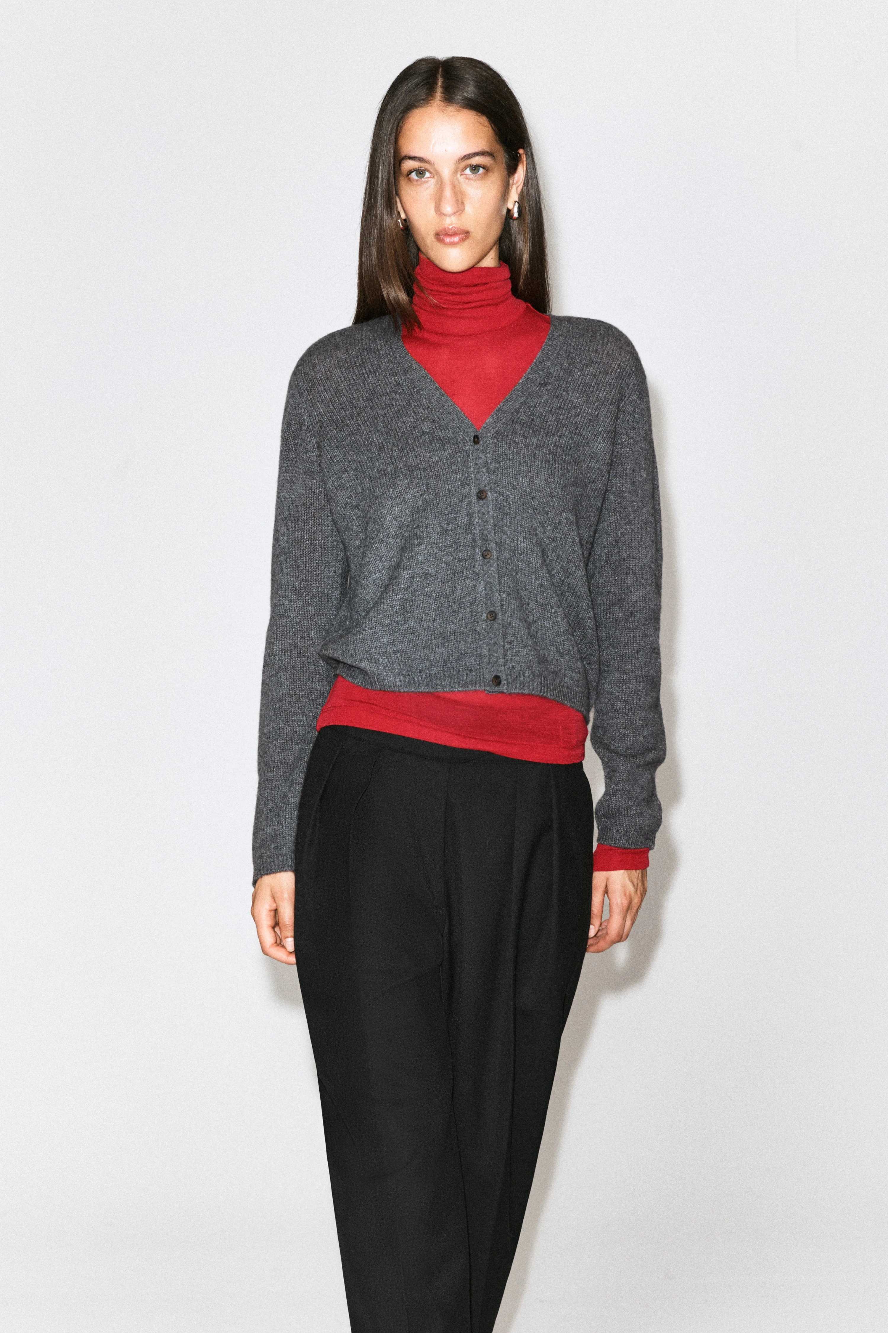 CASHMERE V-NECK CARDIGAN - 1