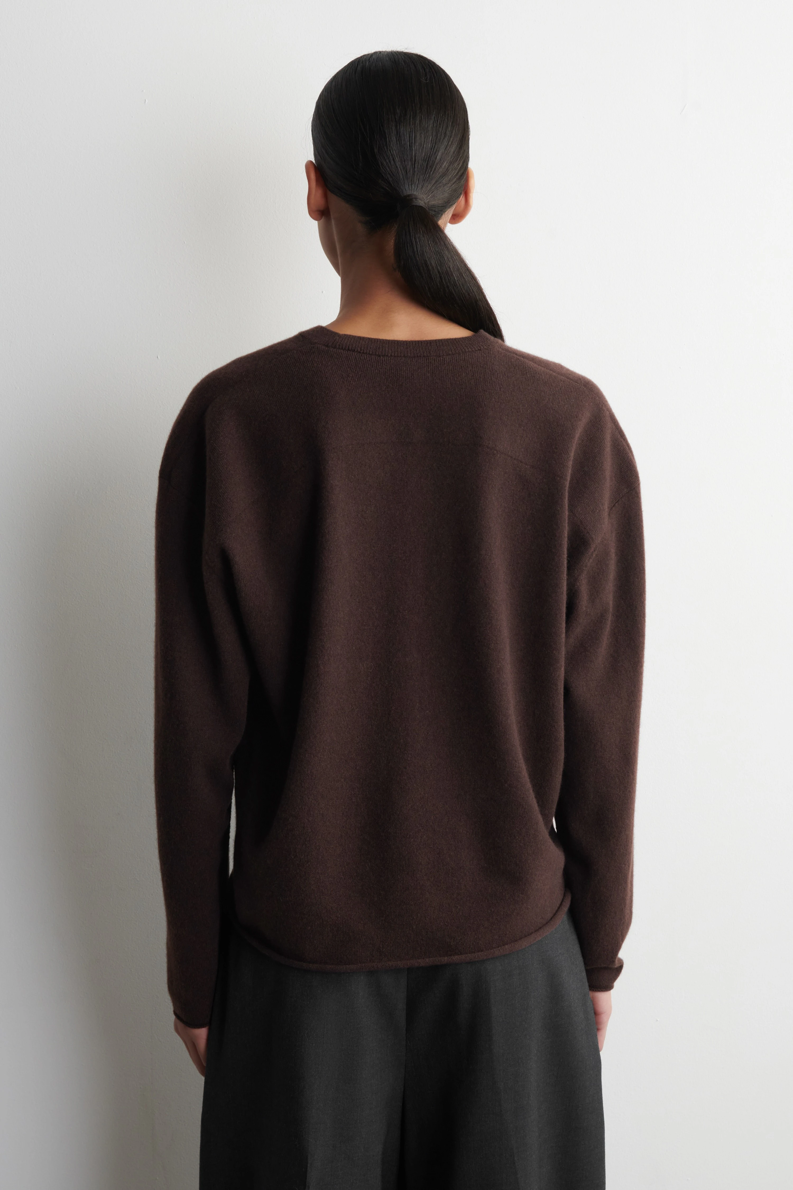 MERINO WOOL V-NECK CARDIGAN - 2