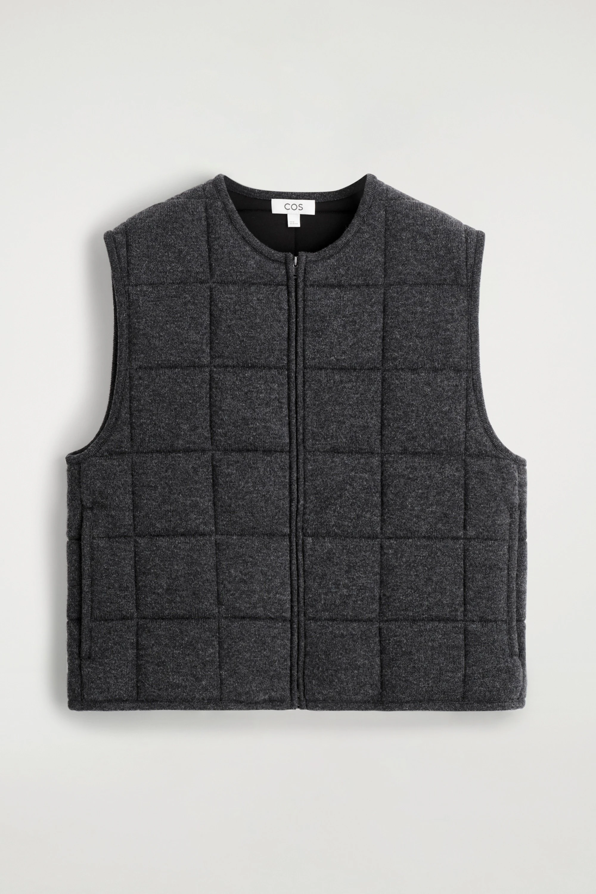 PADDED QUILTED KNITTED MERINO WOOL GILET - 6