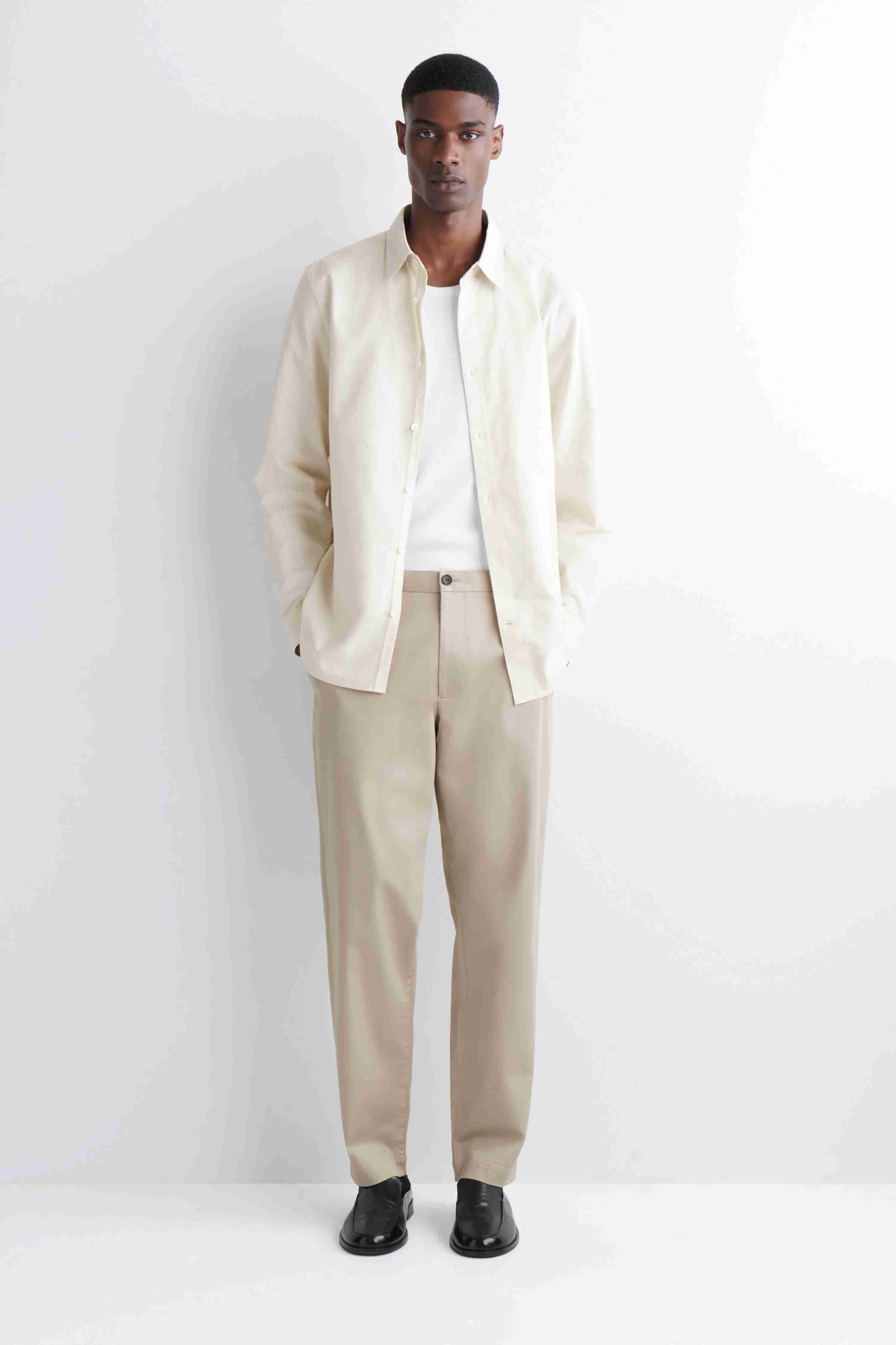 COTTON SLIM-FIT STRAIGHT-LEG CHINOS - 1