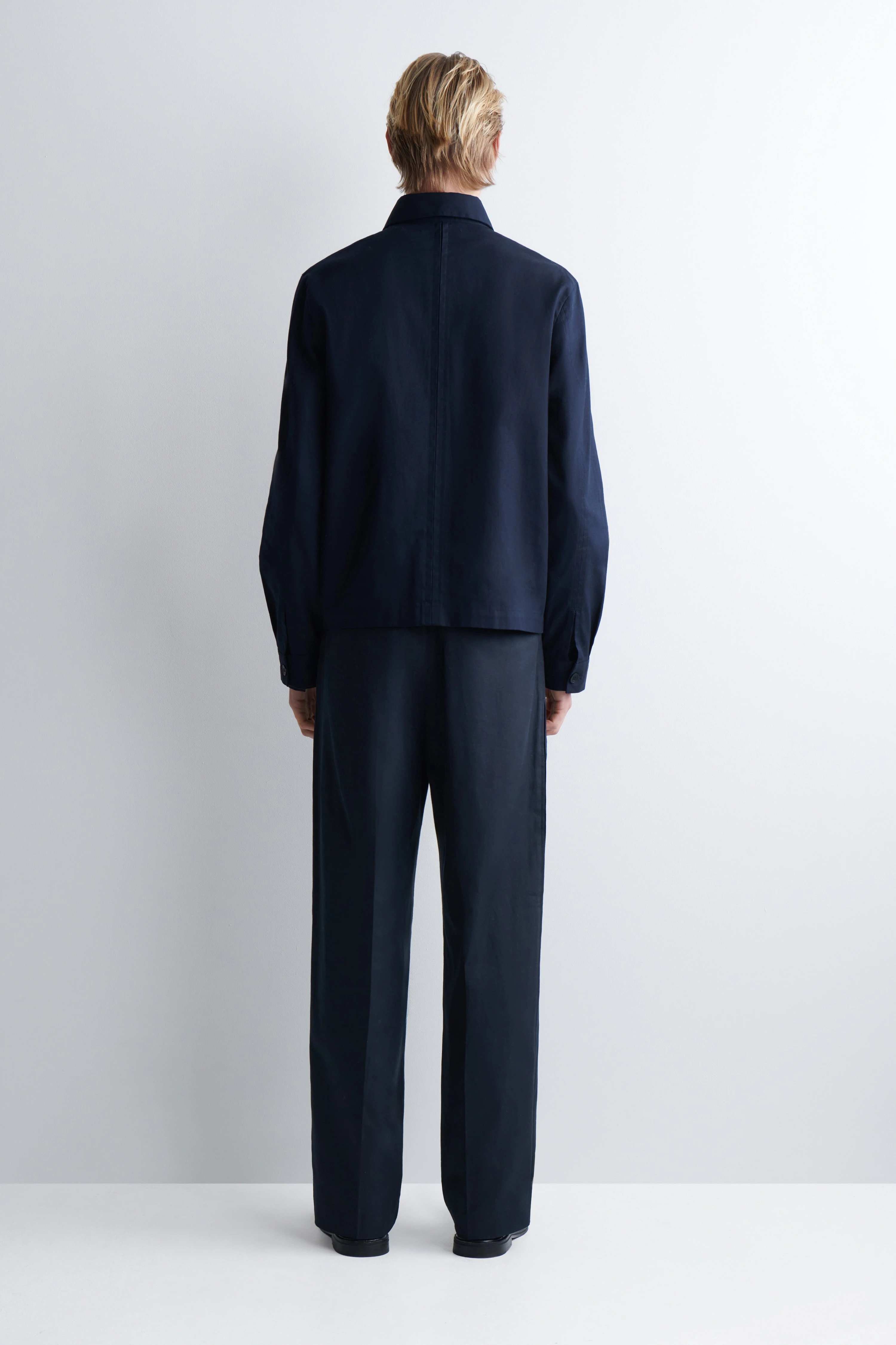 COTTON-LINEN RELAXED-FIT STRAIGHT-LEG TROUSERS - 2
