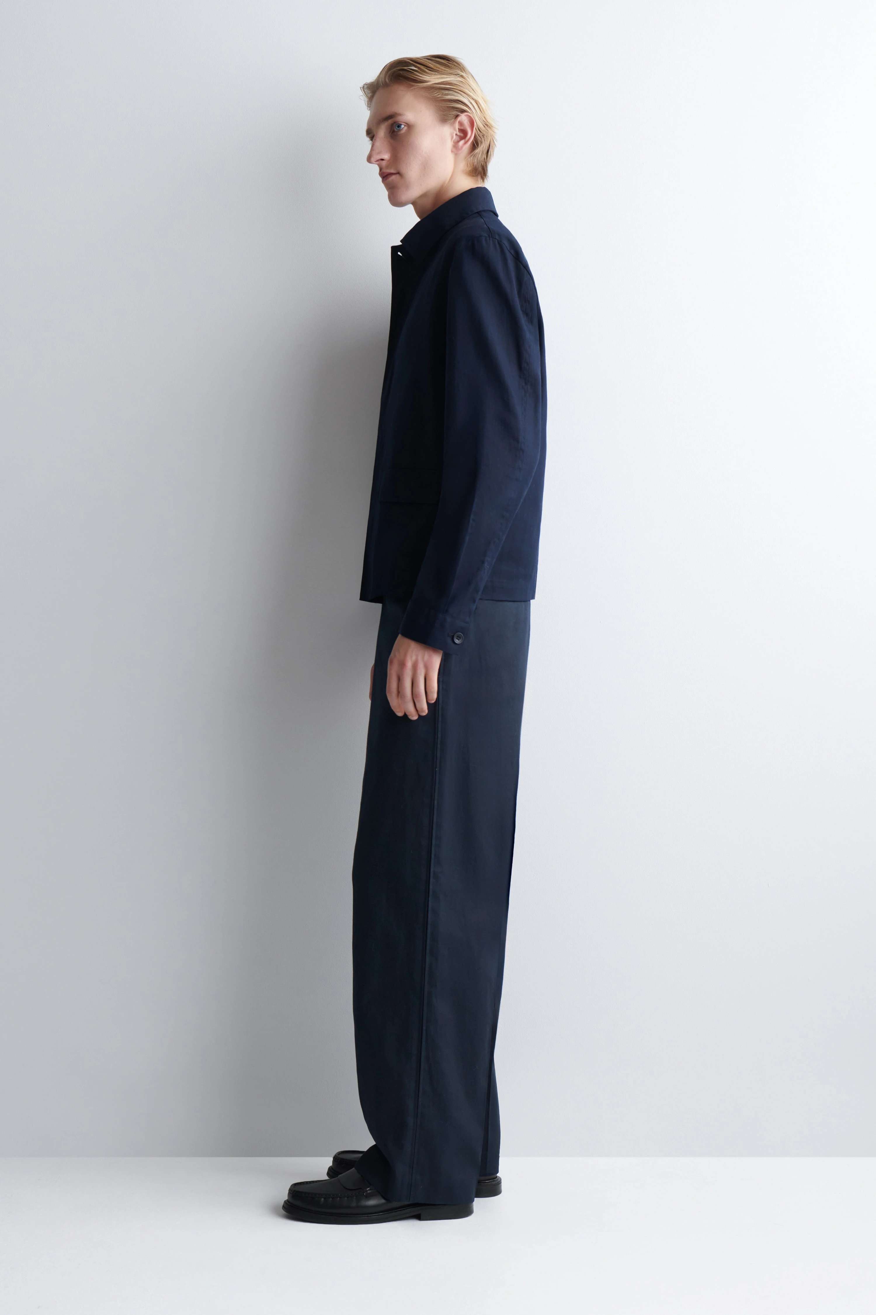 COTTON-LINEN RELAXED-FIT STRAIGHT-LEG TROUSERS - 3