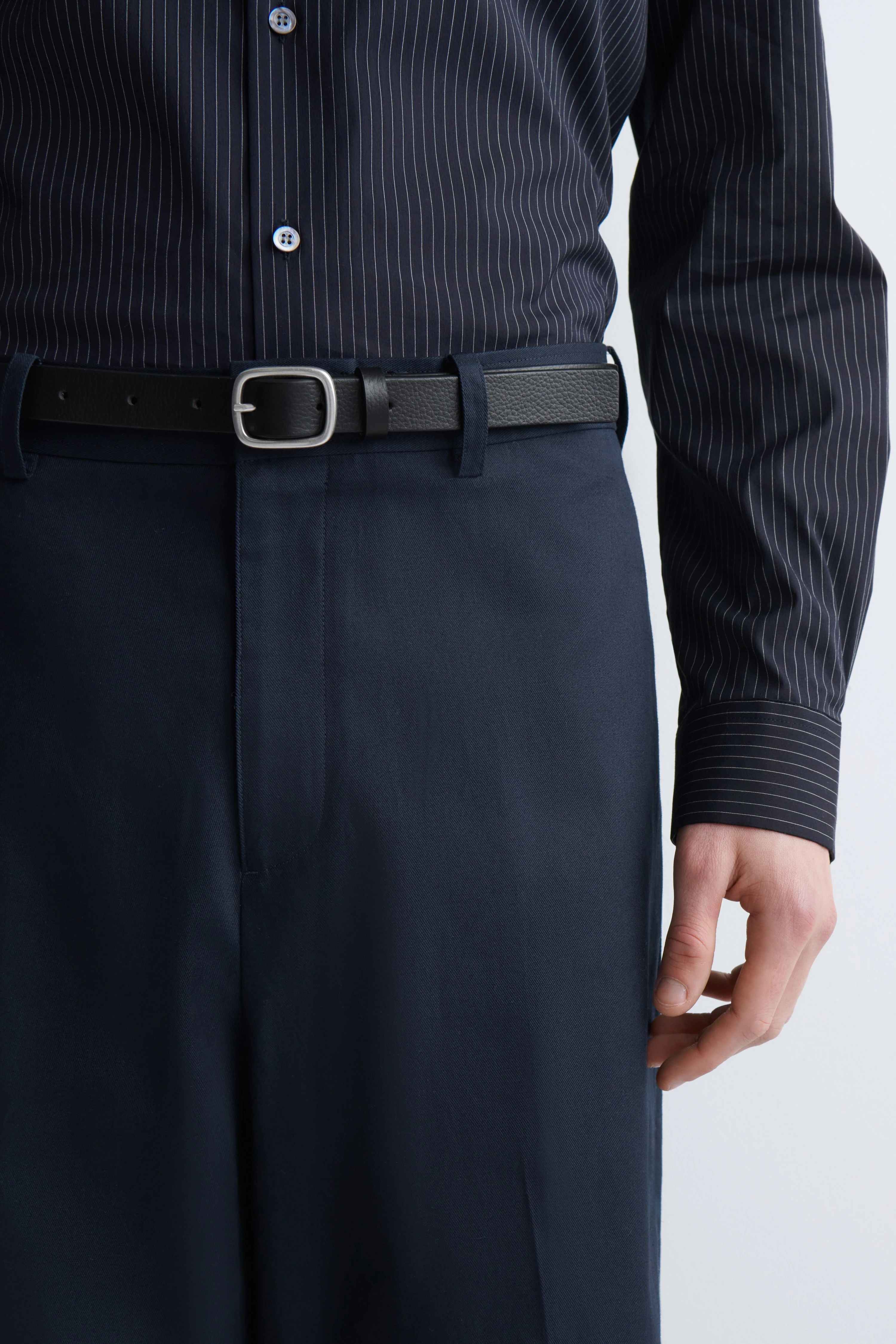 COTTON-LINEN RELAXED-FIT STRAIGHT-LEG TROUSERS - 4