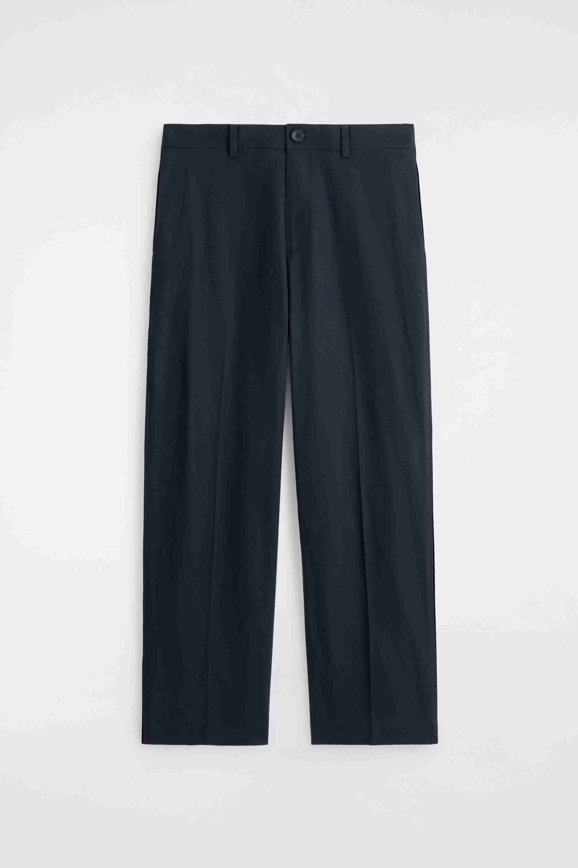 COTTON-LINEN RELAXED-FIT STRAIGHT-LEG TROUSERS - 6
