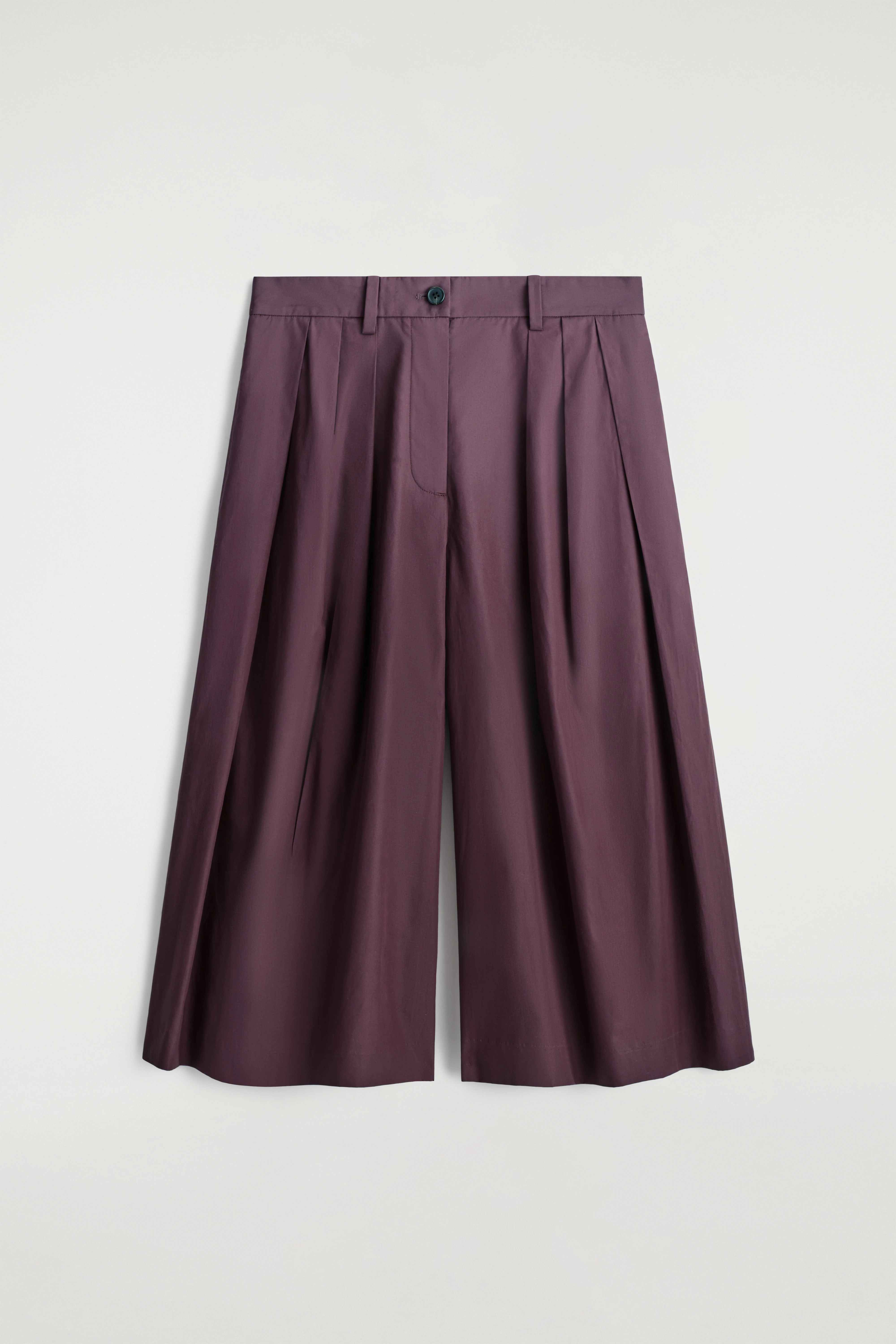 PLEATED COTTON CULOTTES - 4