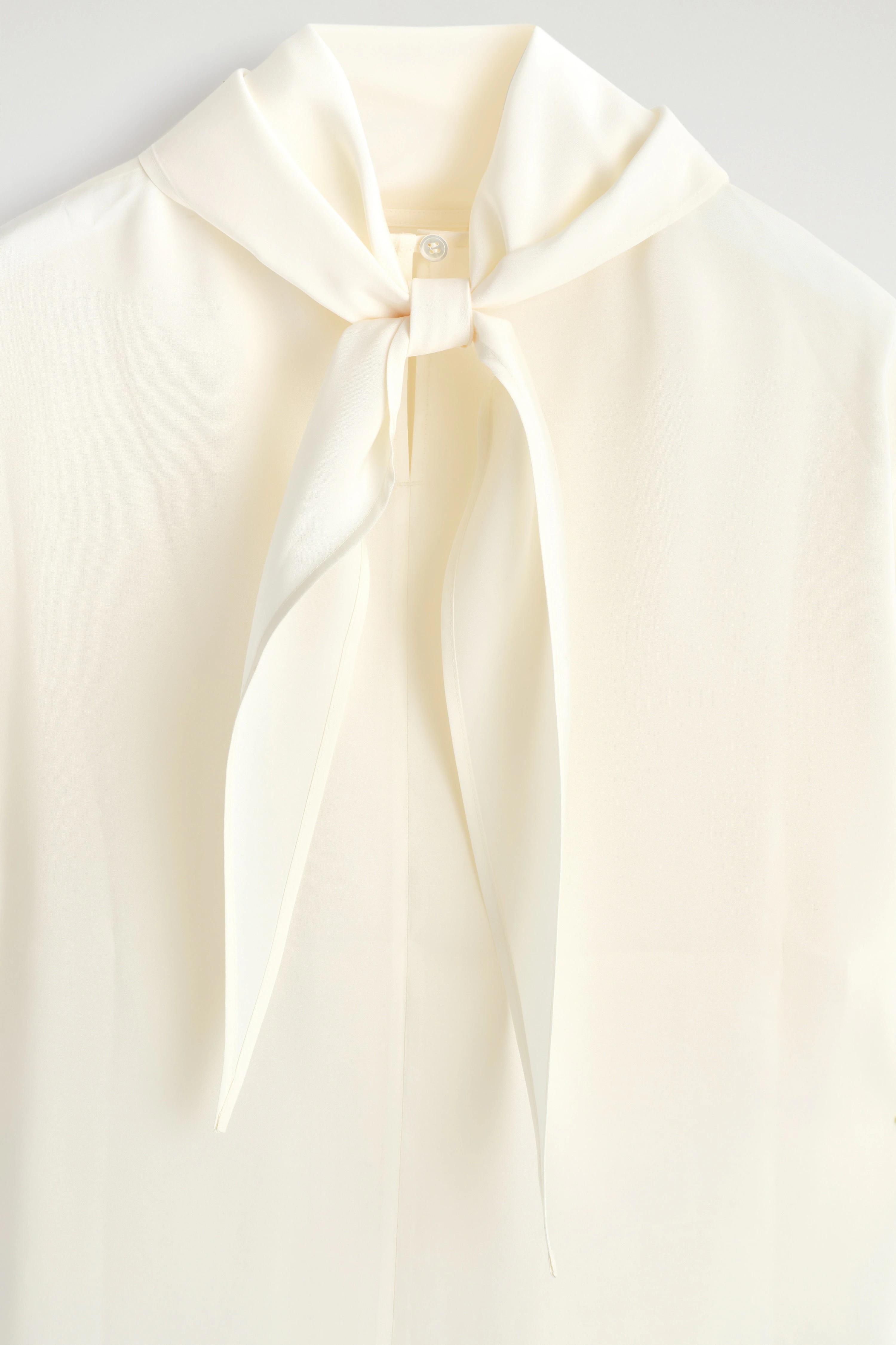 DRAPED SCARF-DETAIL TOP - 7