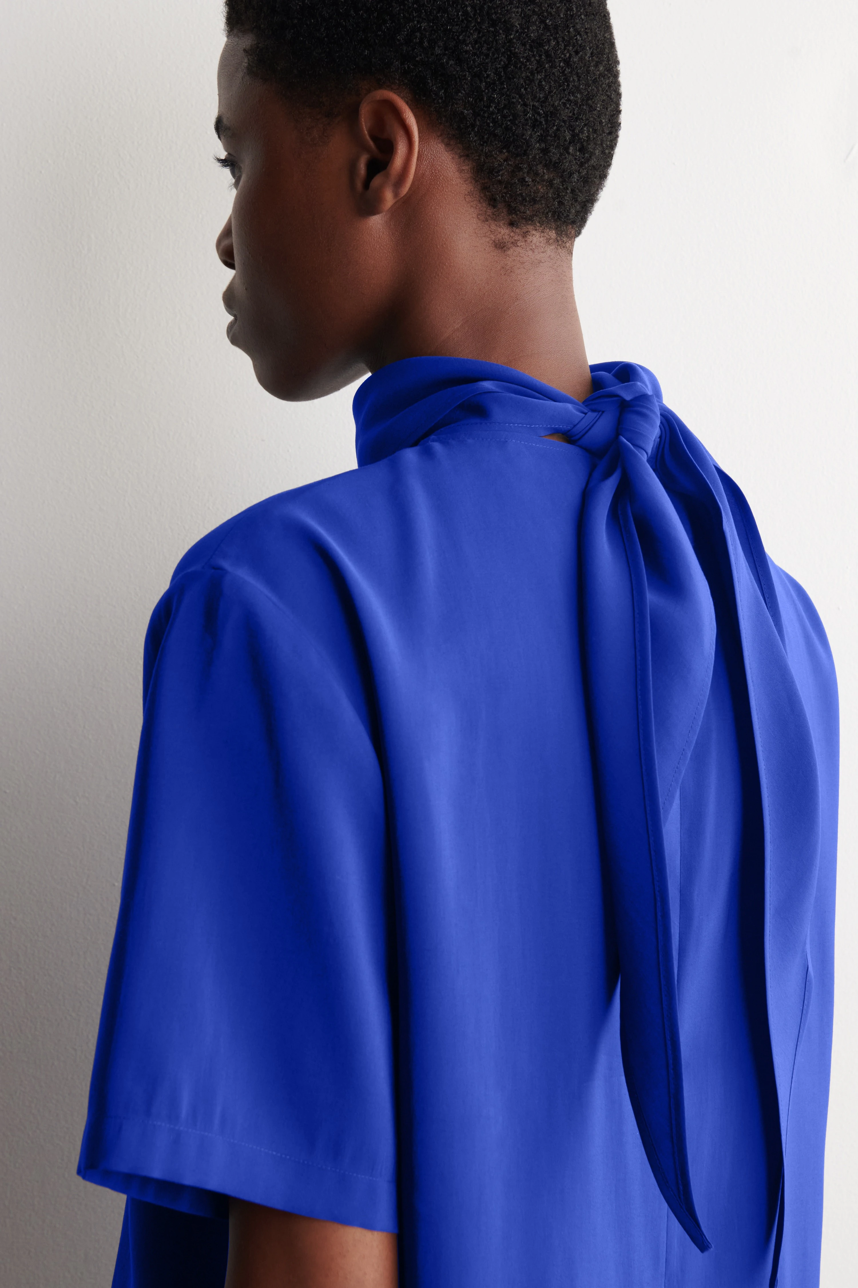 DRAPED SCARF-DETAIL TOP - 5