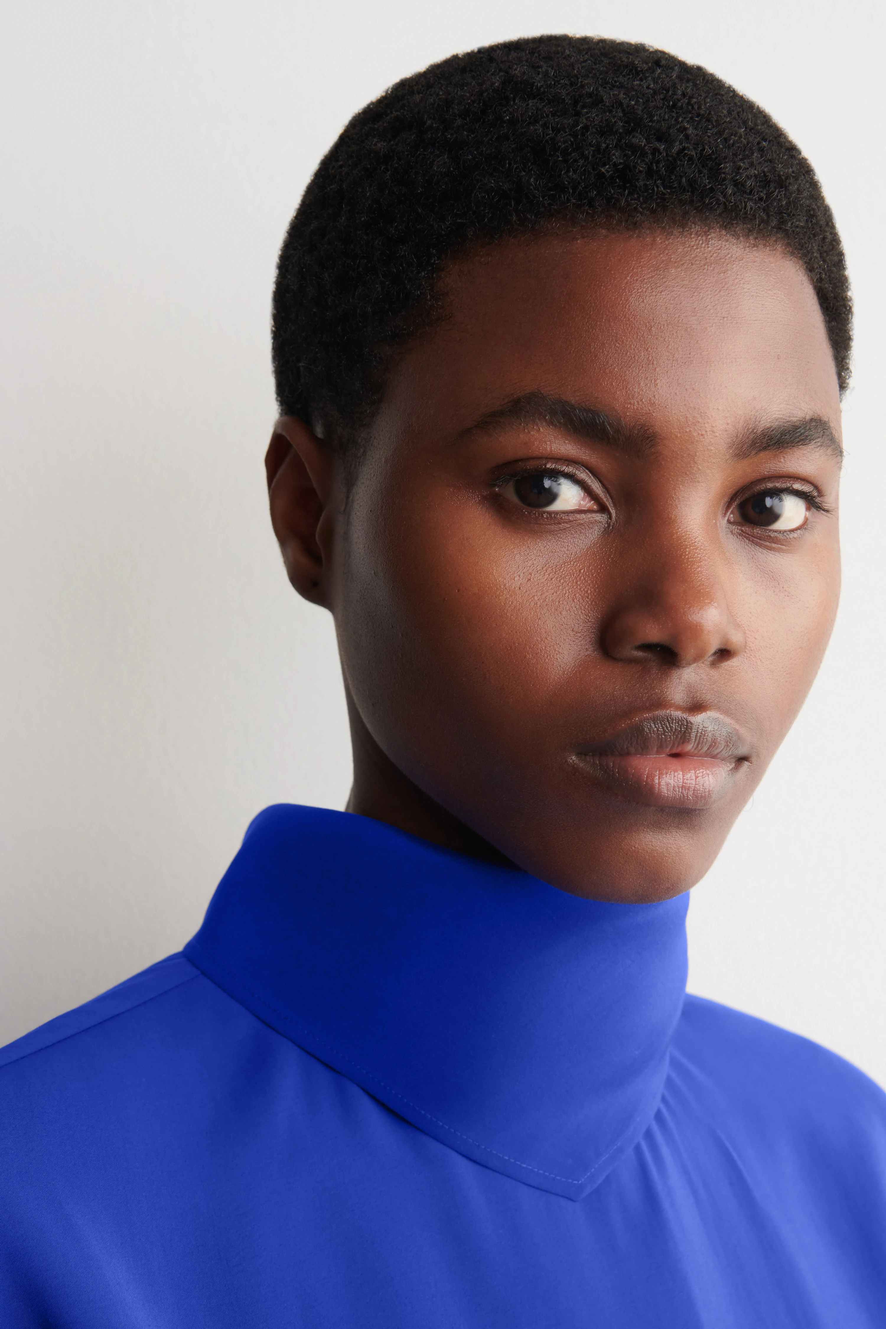DRAPED SCARF-DETAIL TOP - 6
