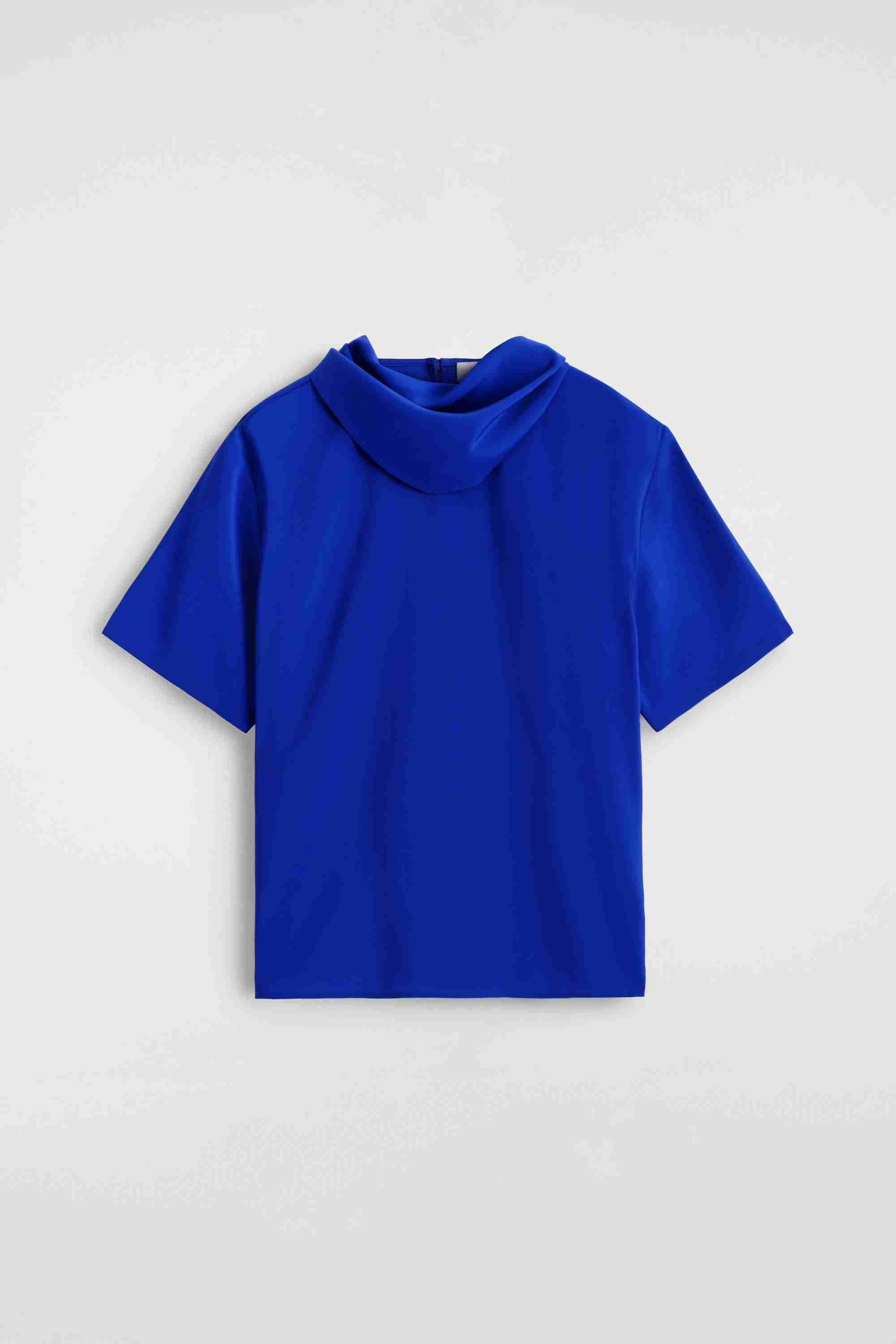 DRAPED SCARF-DETAIL TOP - 7