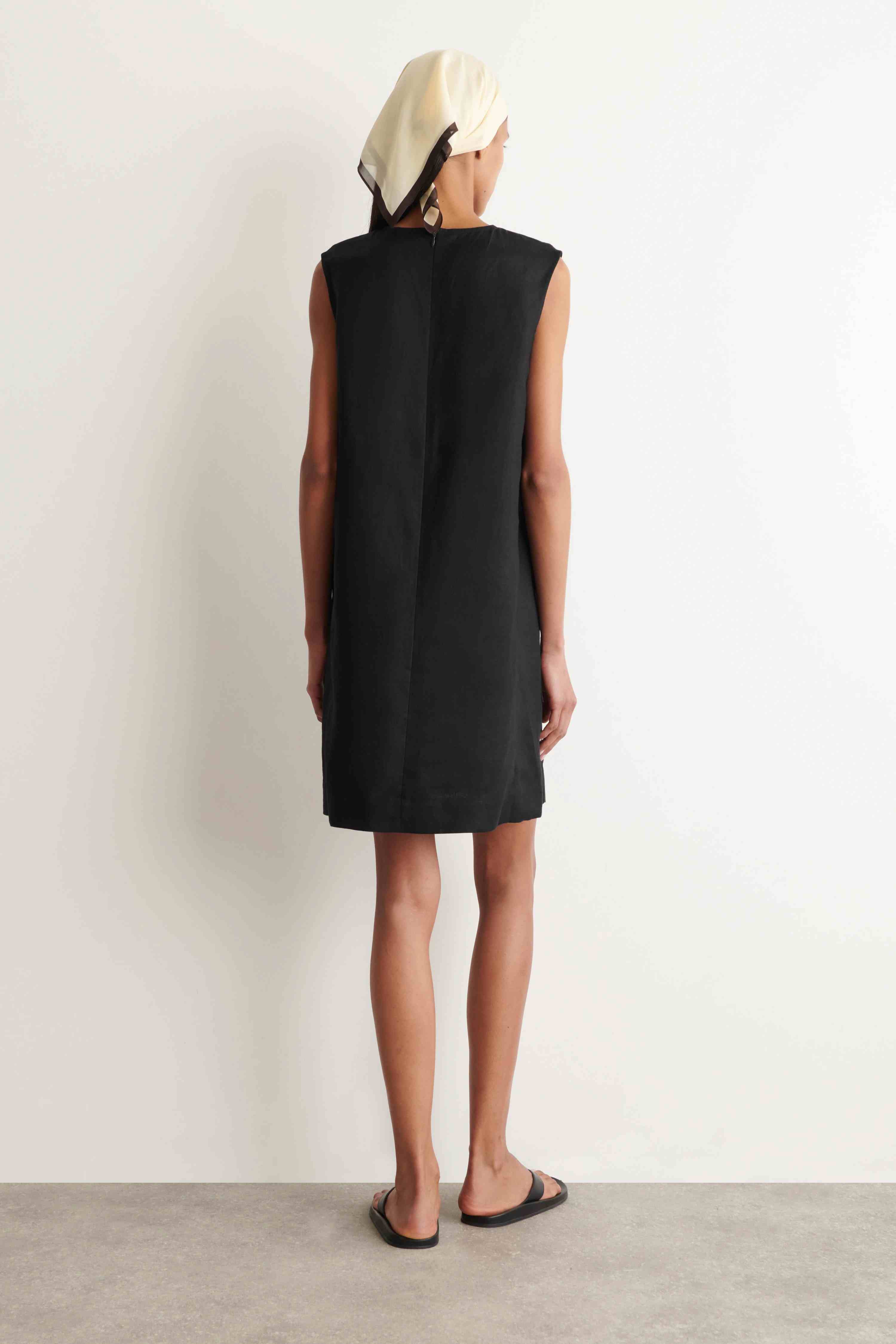 LINEN MINI SHIFT DRESS